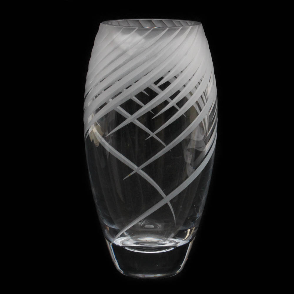 Mikasa Tempest Cut Crystal Vase Ebth