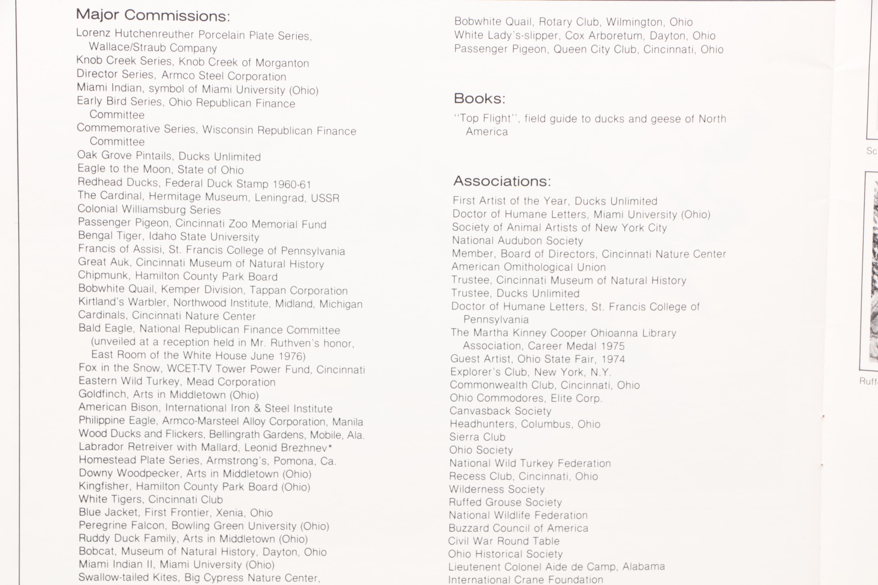 John Ruthven 1981 Wildlife Internationale Inc. Catalog EBTH