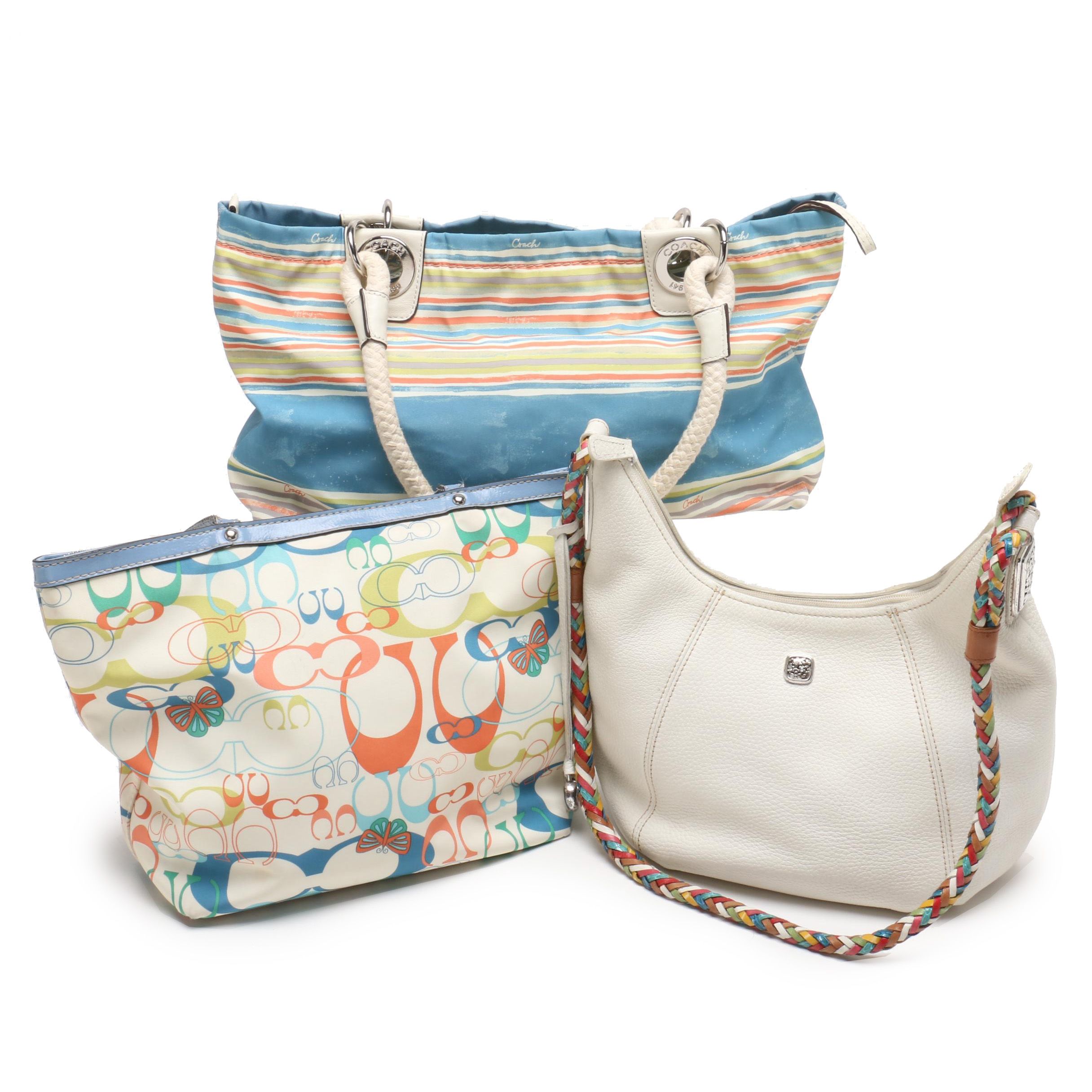 Coach Beach Multi Stripe East West Tote and Other Coach and Brighton Bags EBTH