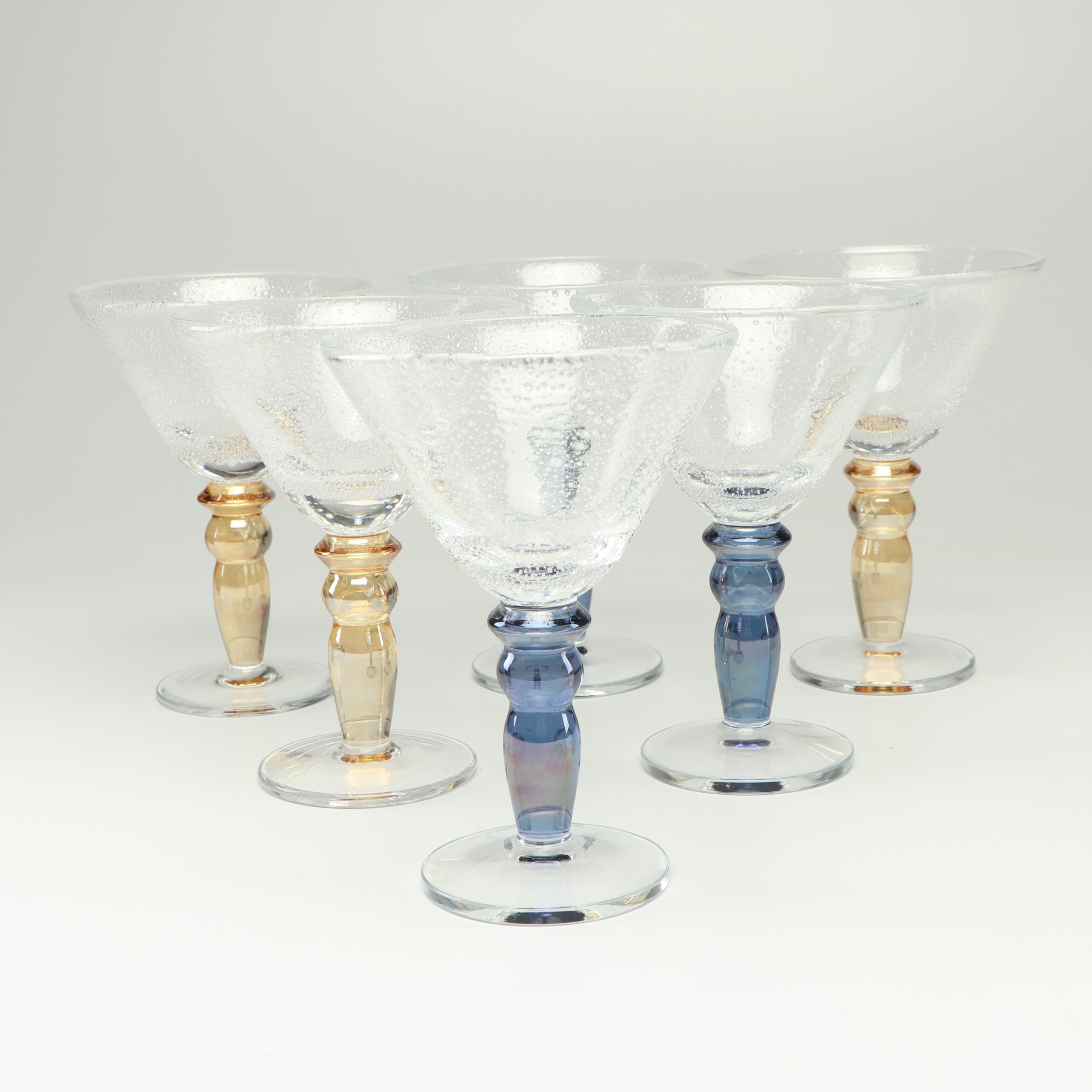Art Glass Martini Glasses EBTH