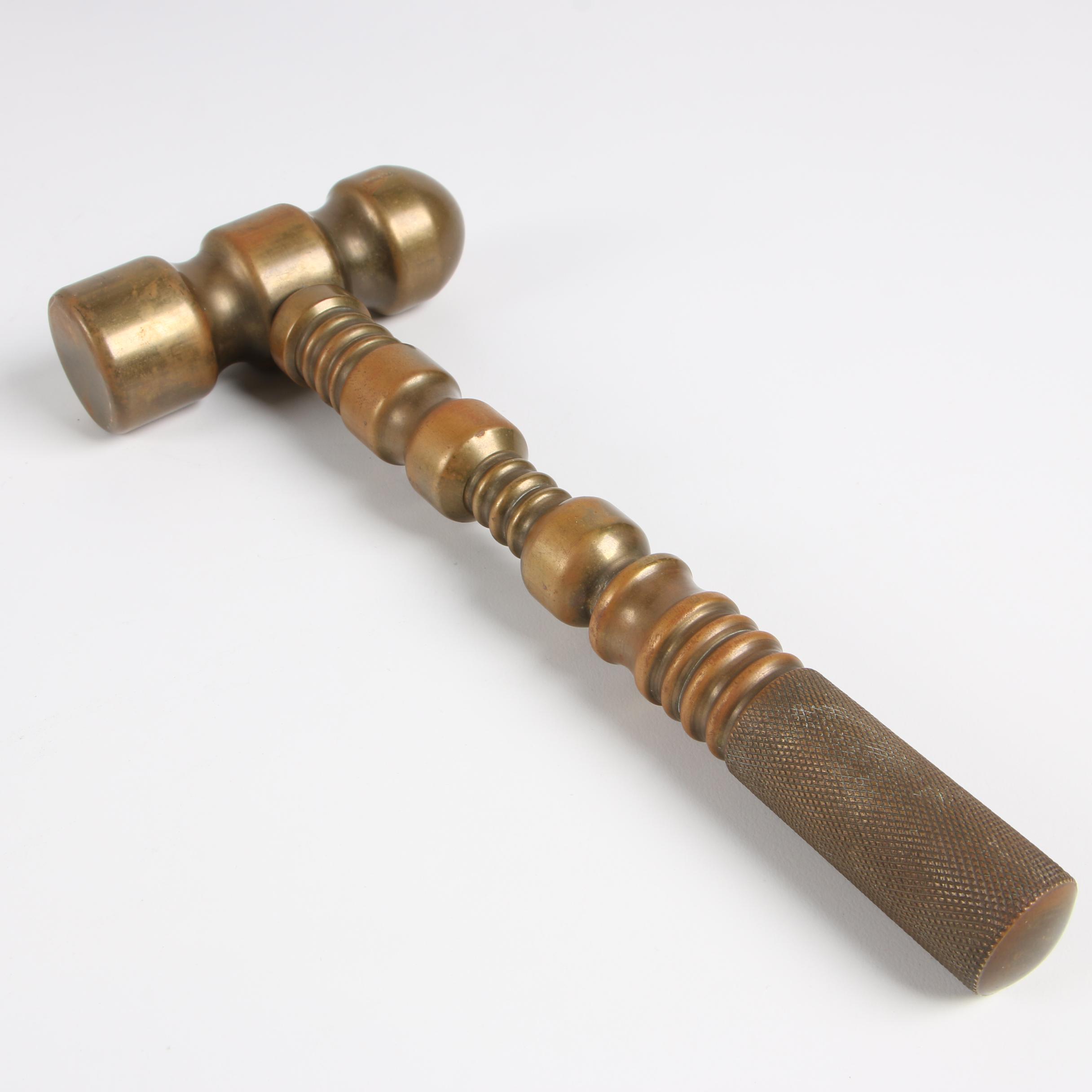 Solid Brass Ball Peen Hammer with Detachable Handle EBTH