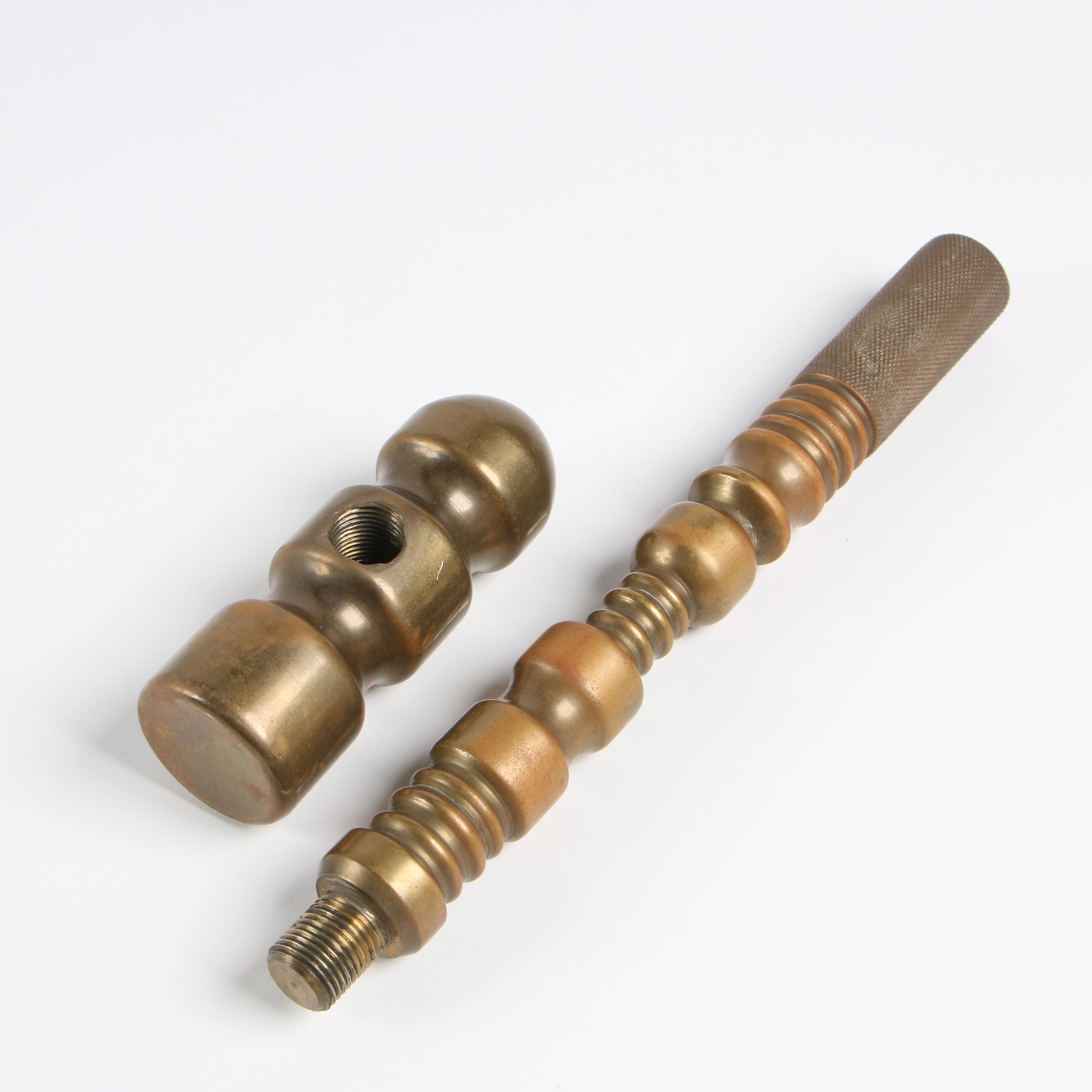 Solid Brass Ball Peen Hammer with Detachable Handle EBTH