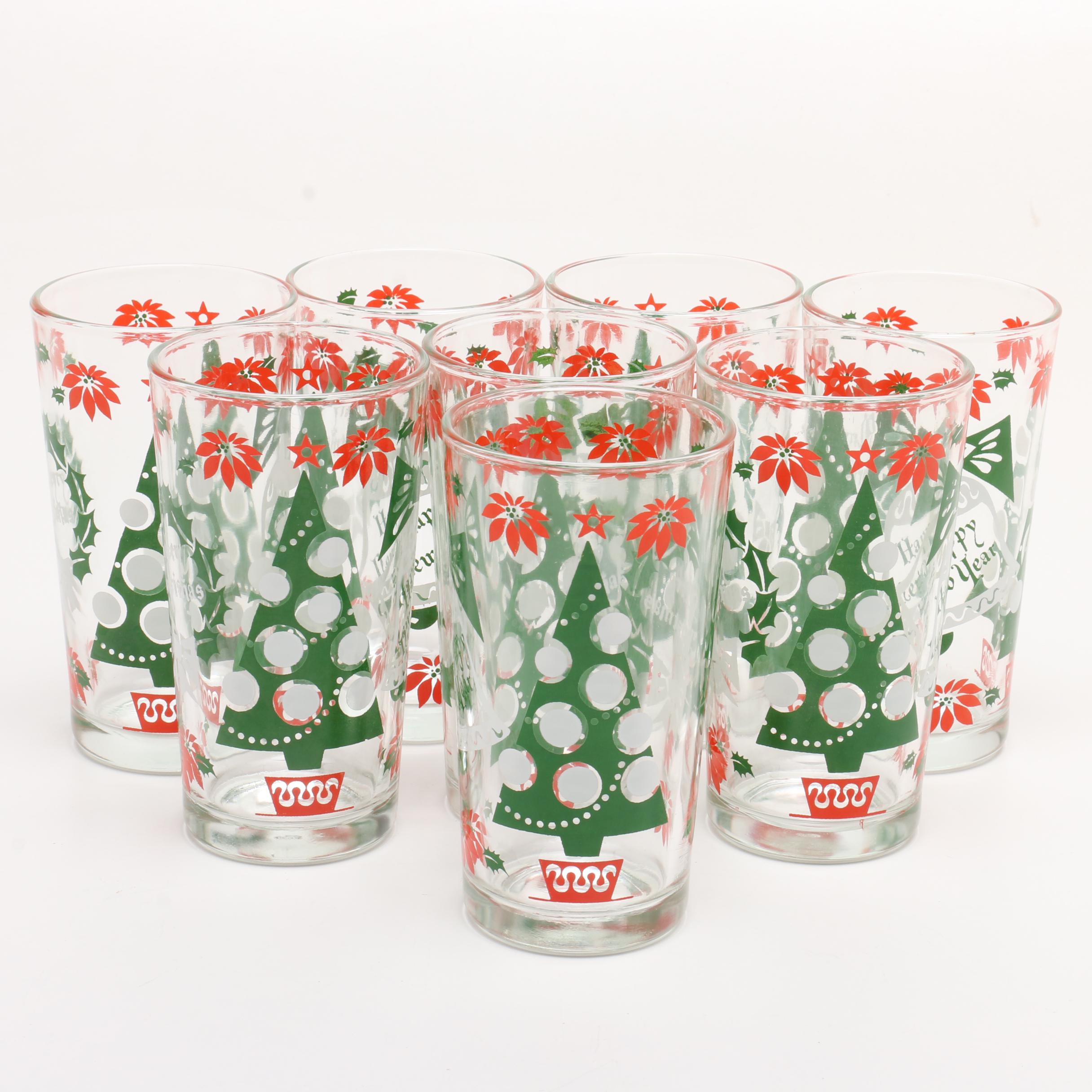 Set of Christmas Drinking Glasses EBTH