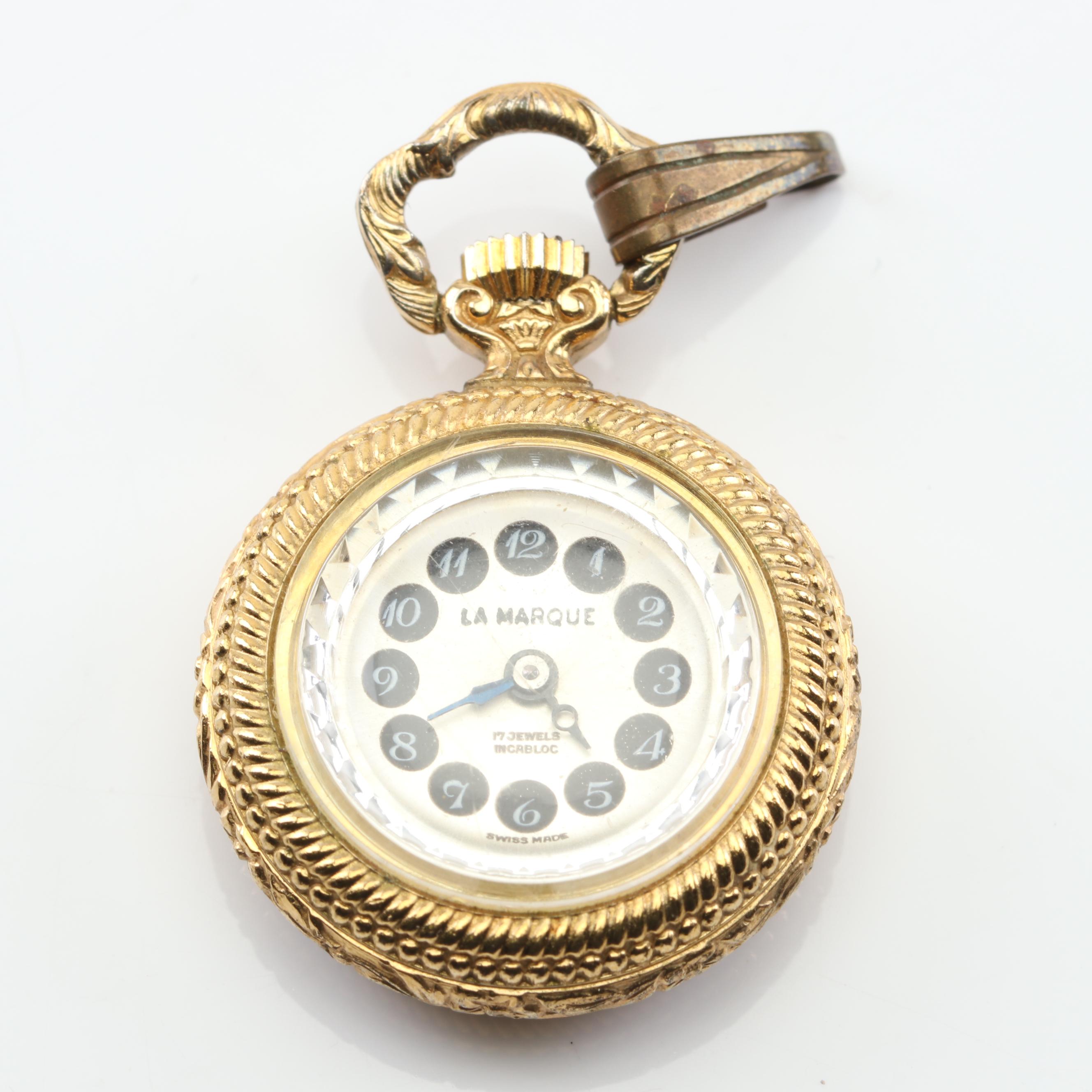 La Marque Gold Plated Pendant Watch EBTH