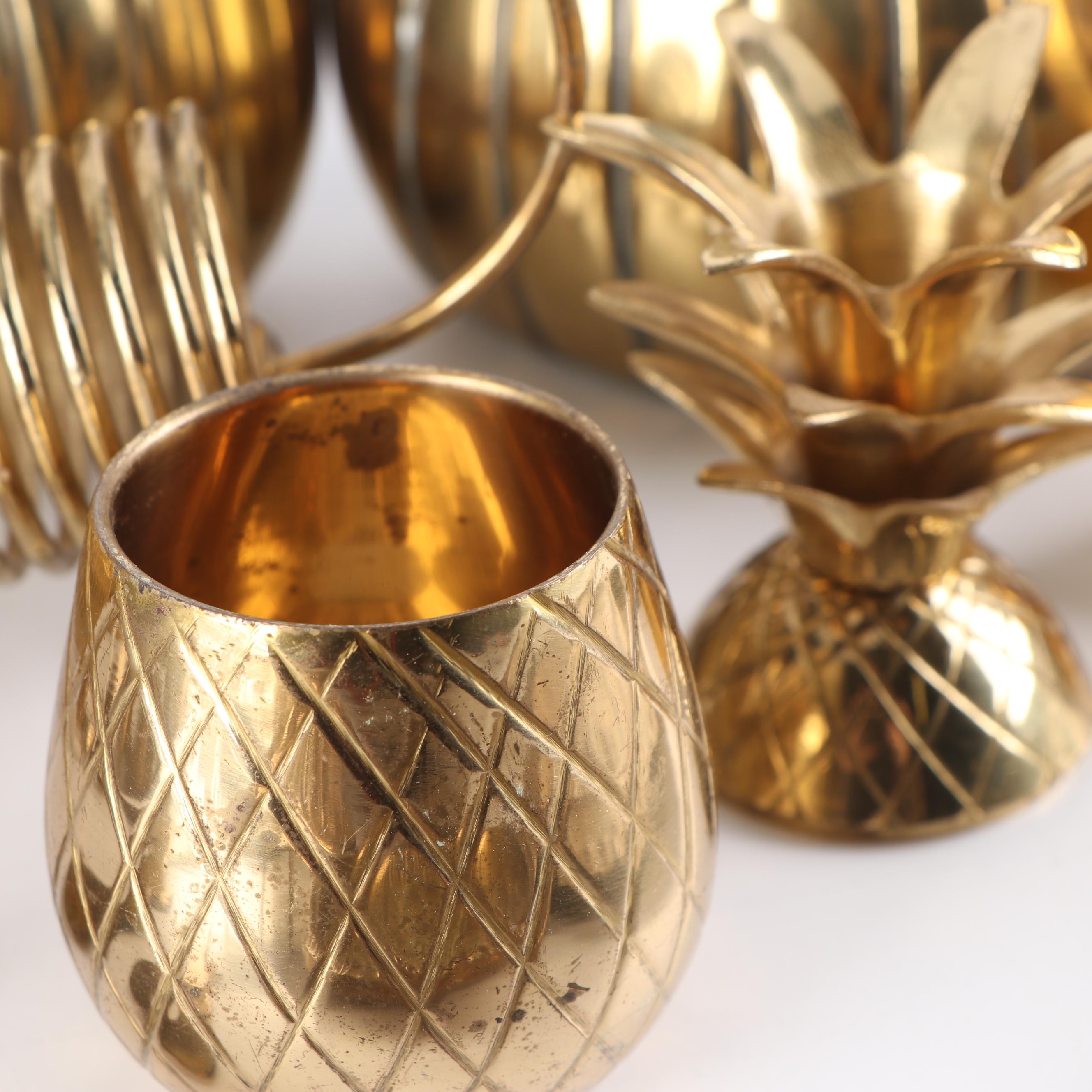 Brass Decor Including MidCentury Modern Bookends EBTH