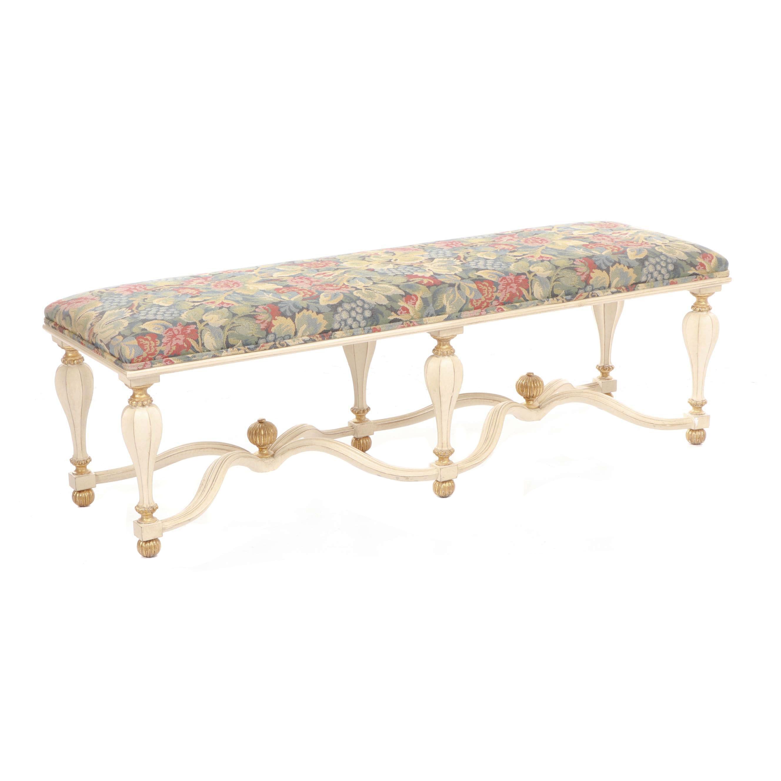 Contemporary Decorative Crafts Italy Pavia Floral Upholstered