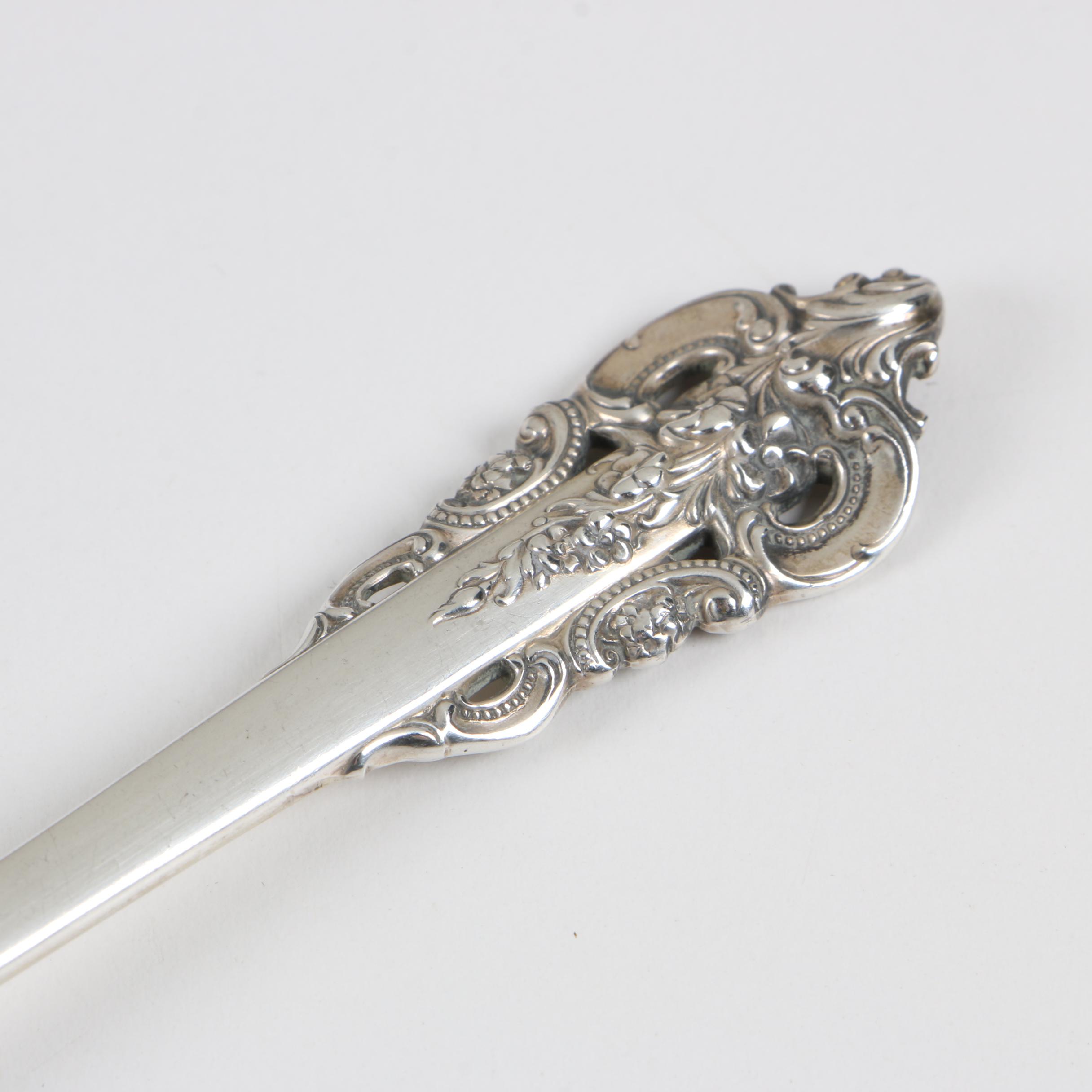Wallace "Grande Baroque" Sterling Silver Iced Tea Spoons, MidCentury