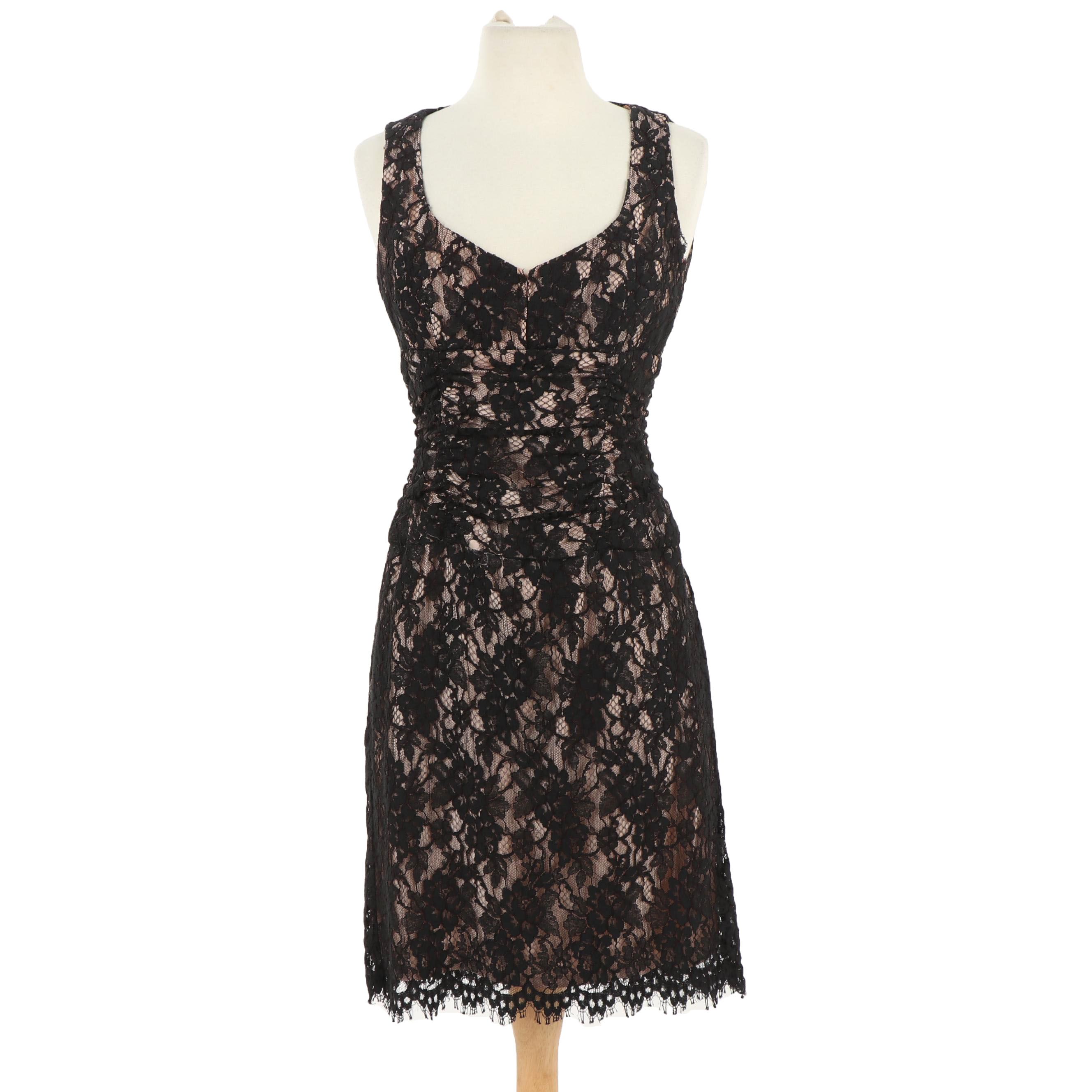 nanette lepore black lace dress