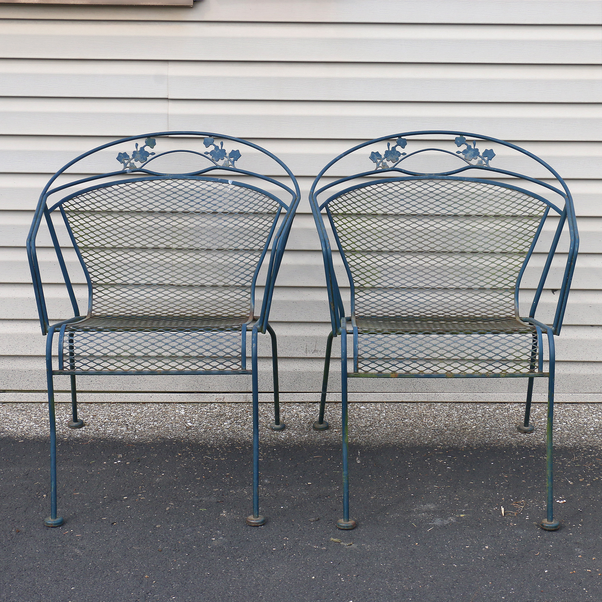 Pair Of Wrought Iron Patio Chairs
