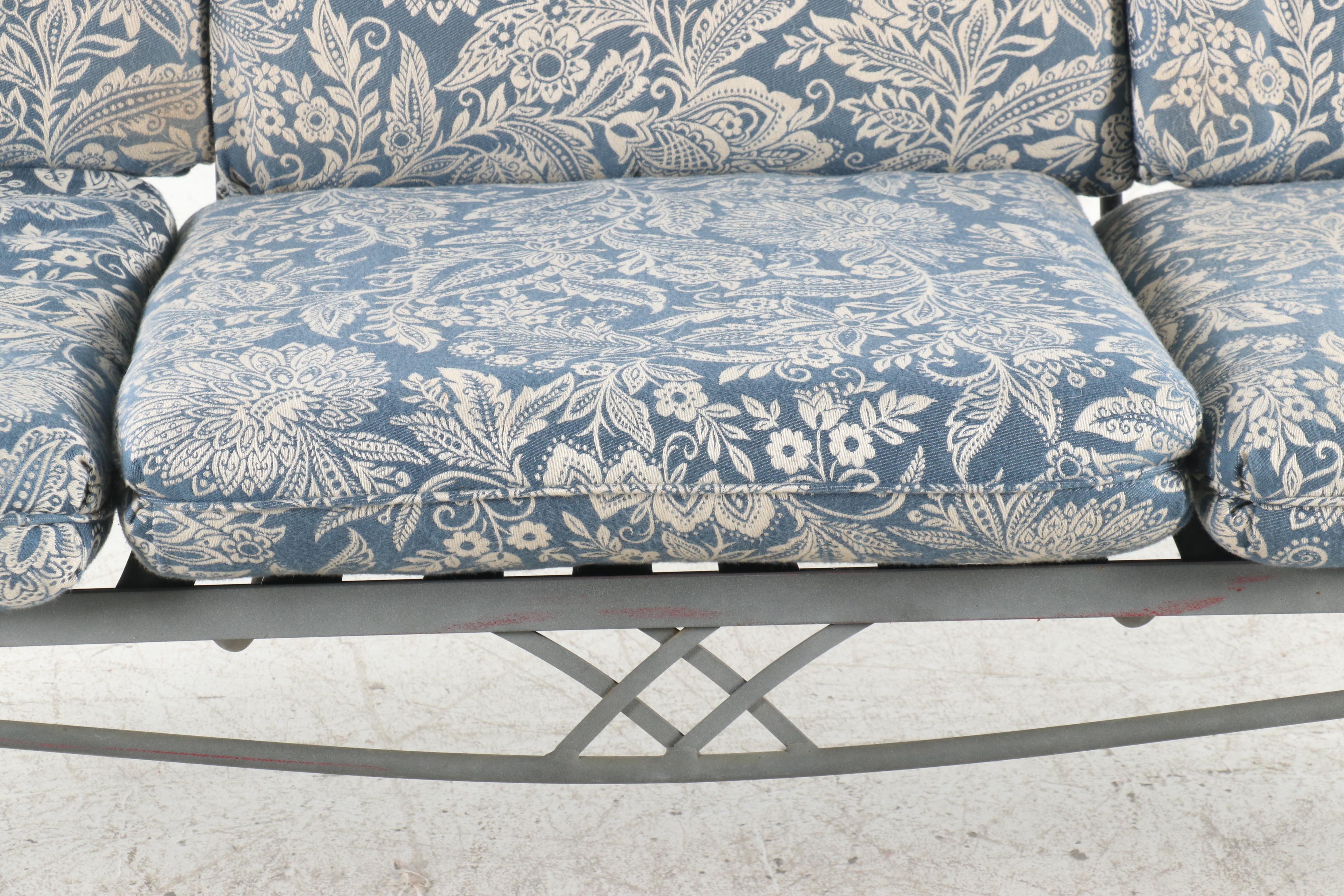 Metal Patio Sofa, Contemporary EBTH