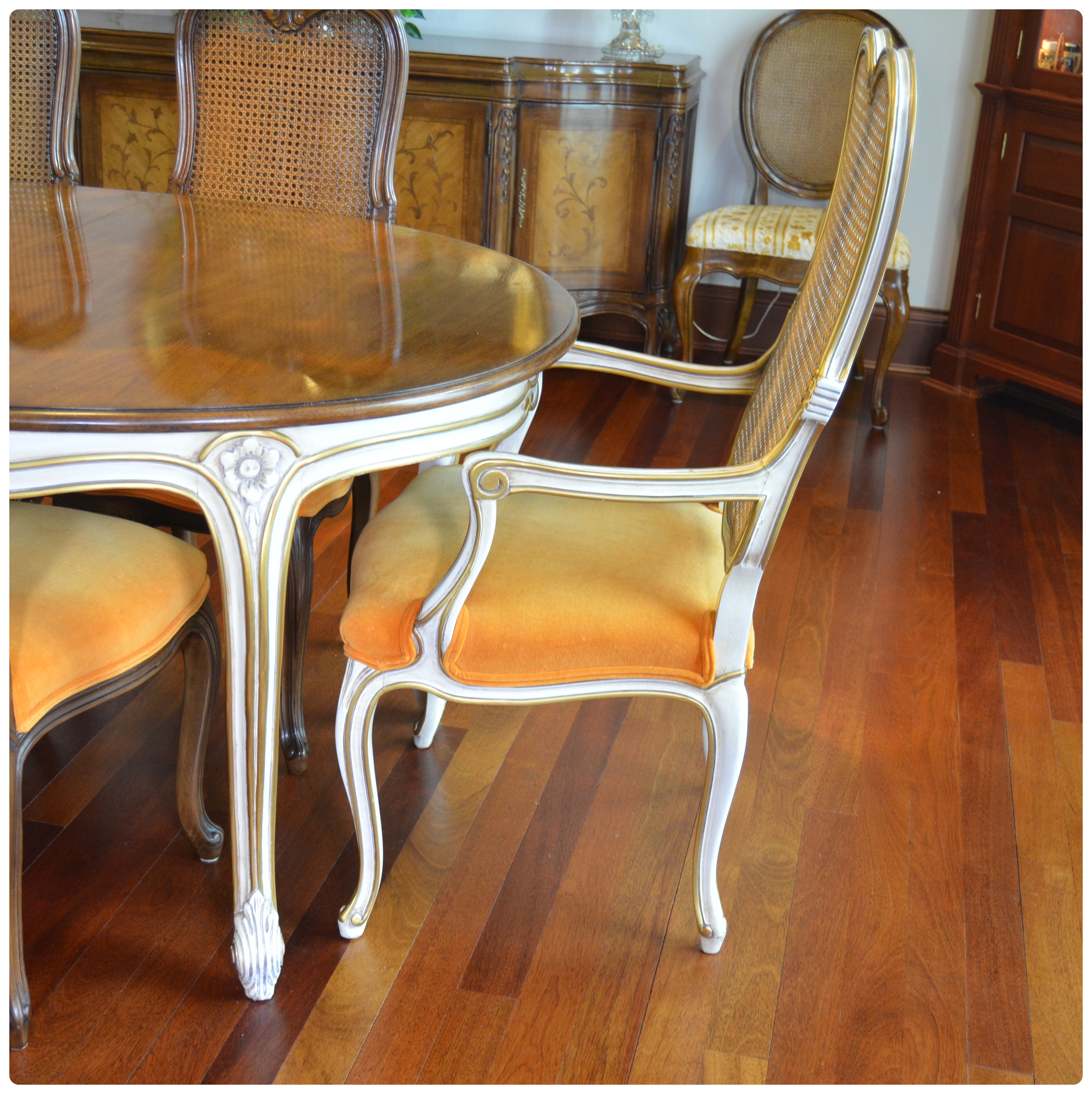 Karges French Provincial Dining Table and Dining Chairs, Mid to Late 20th C. EBTH