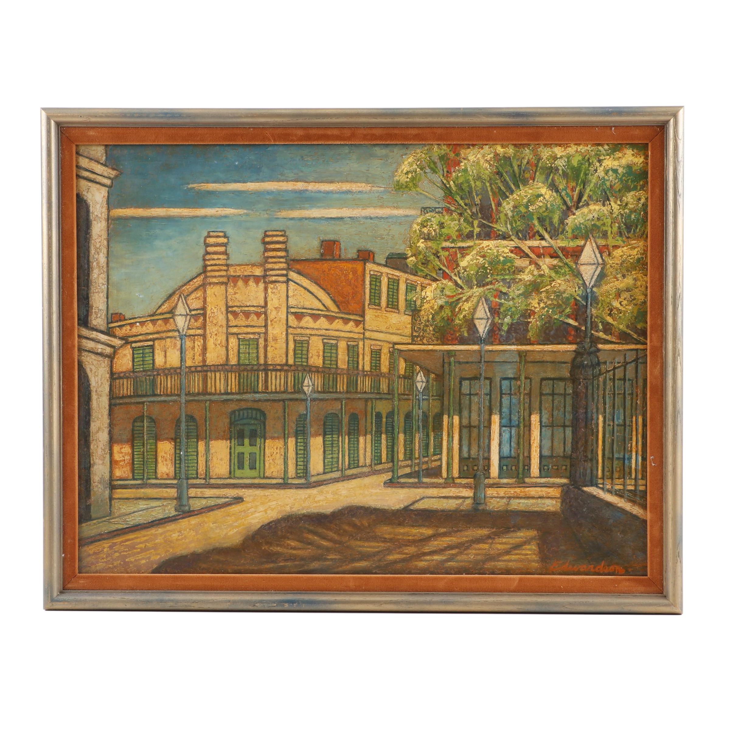 Larry Edwardson Oil Painting "Slave Market, New Orleans