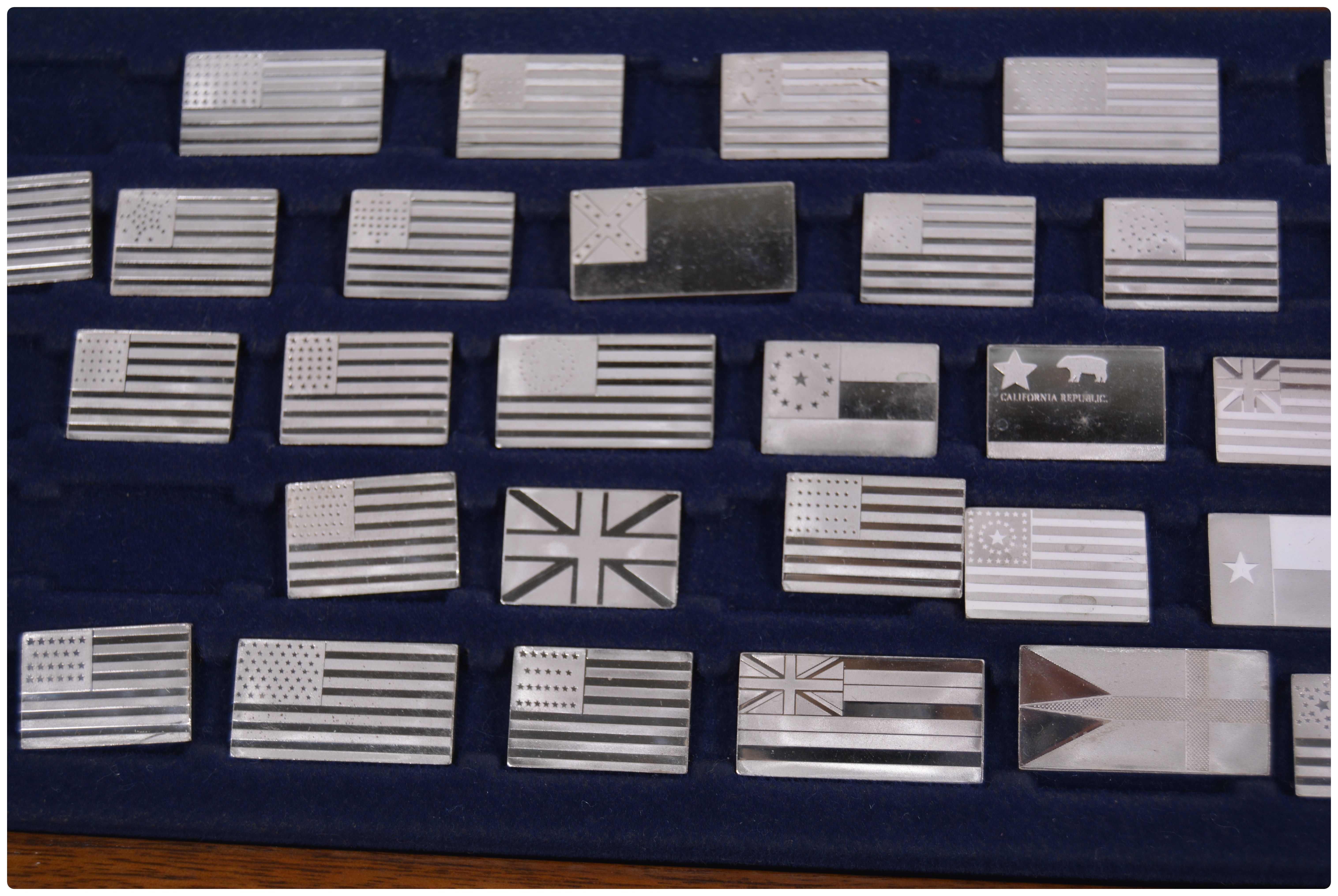Franklin Mint "Flags of America" Sterling Silver Ingot Collection EBTH