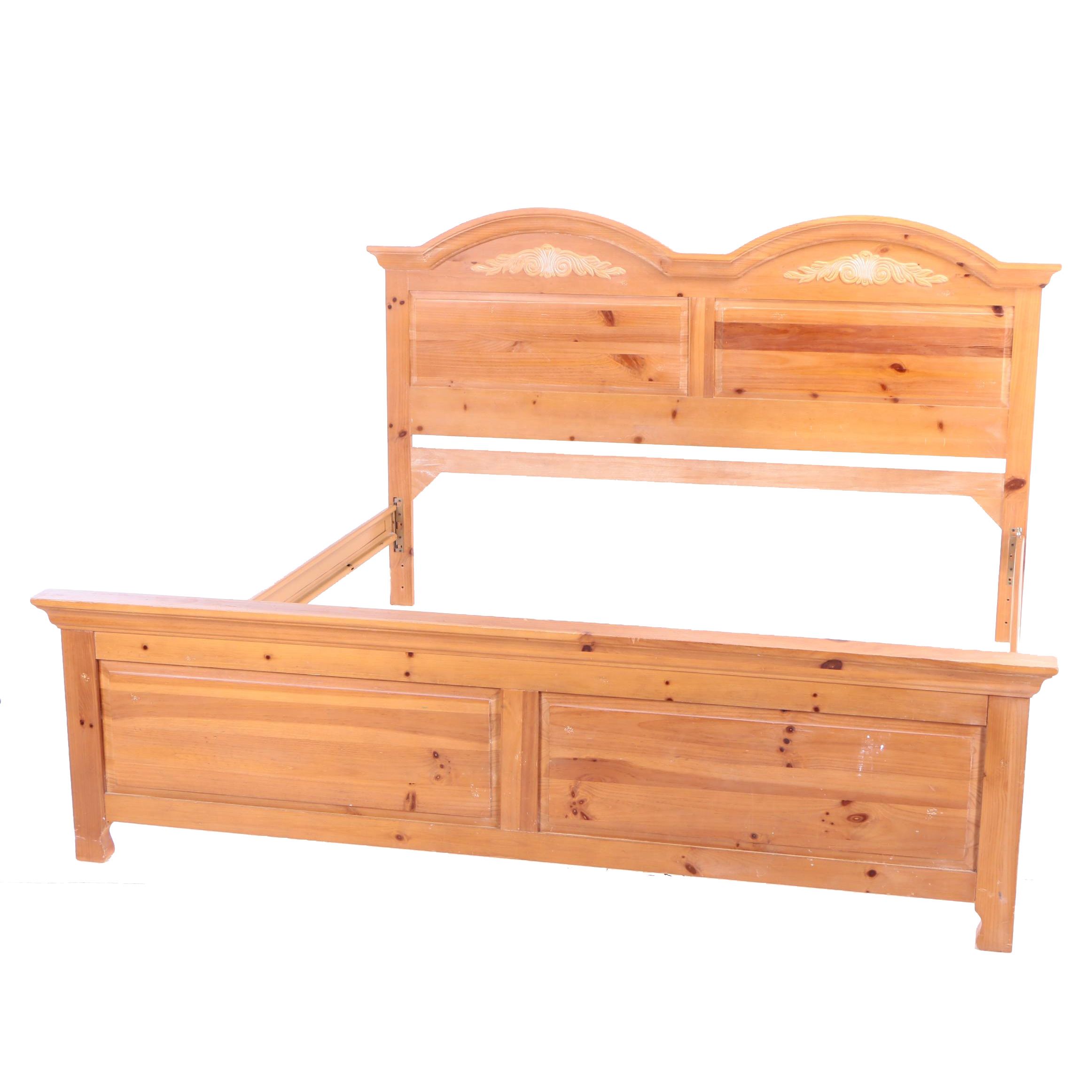 Pine King Size Bed Frame, 20th Century EBTH