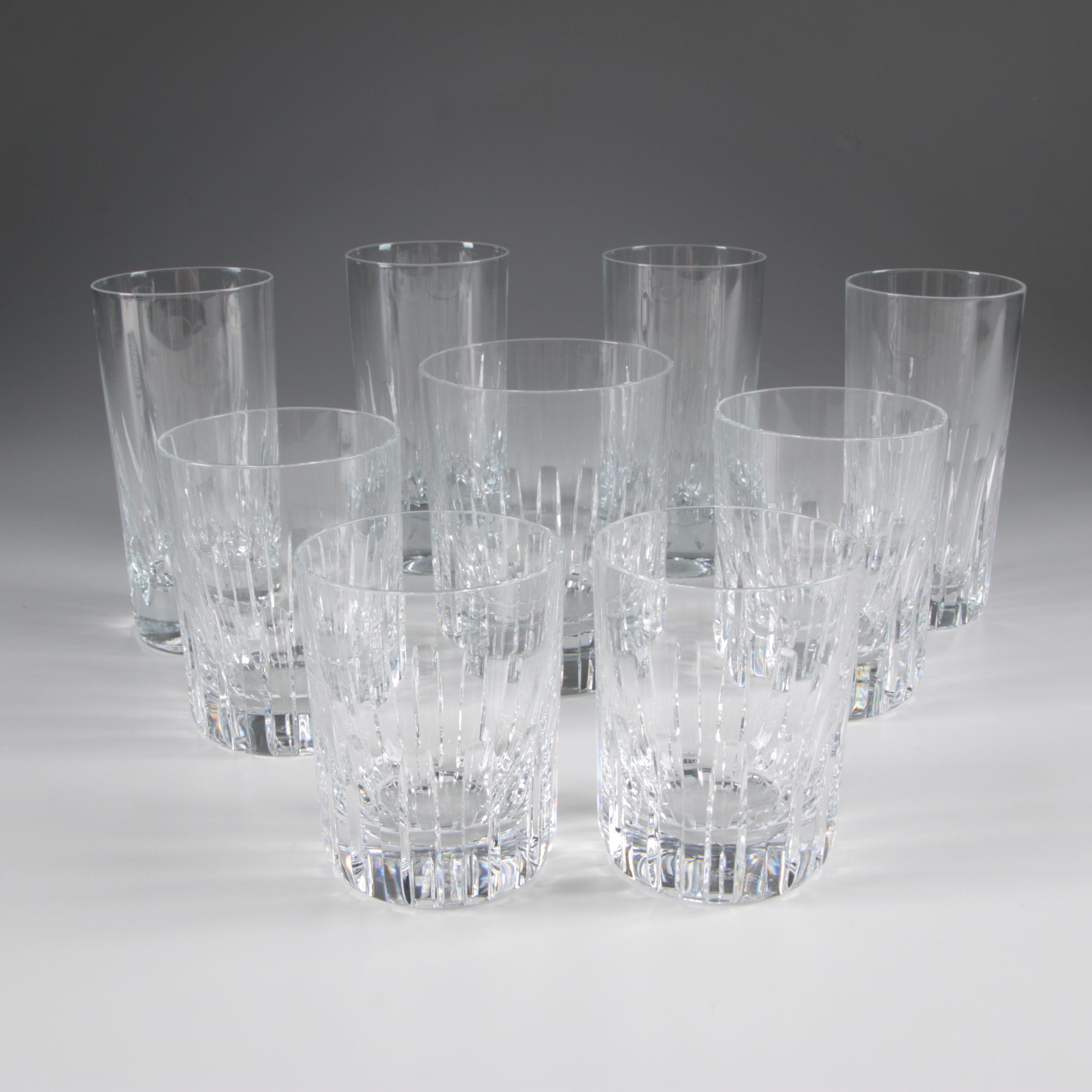 Baccarat "Rotary" Crystal Tumblers with Highball and Old Fashioned
