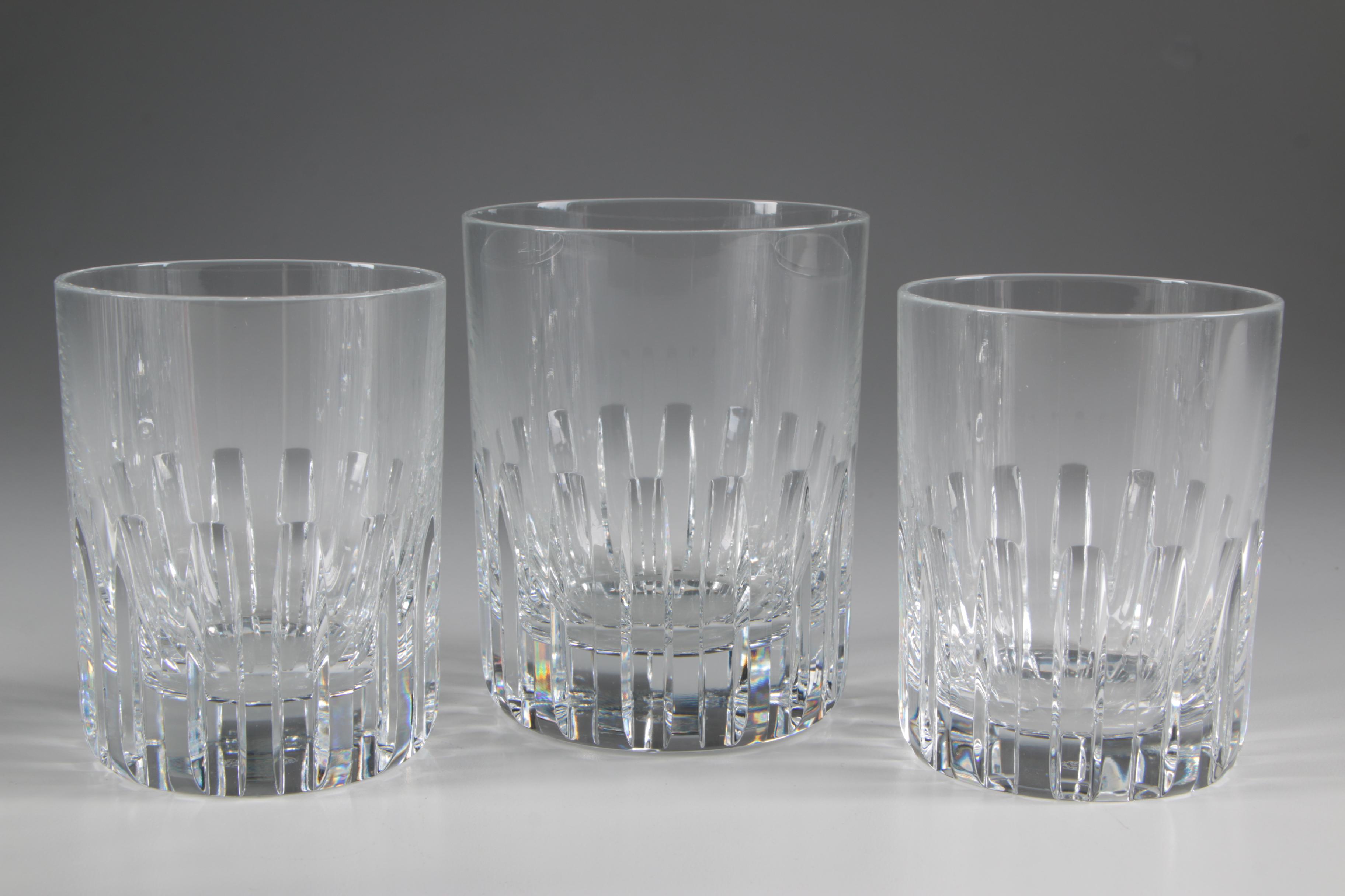 Baccarat "Rotary" Crystal Tumblers with Highball and Old Fashioned