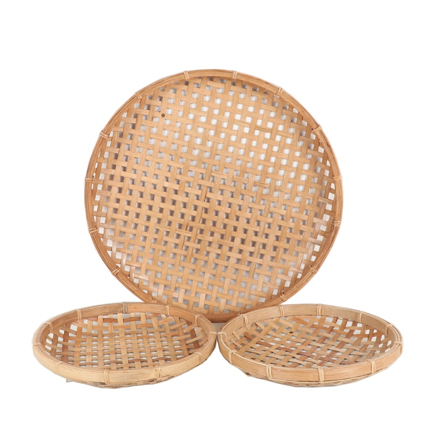 Large Round Wicker Basket Wall Decor Ebth