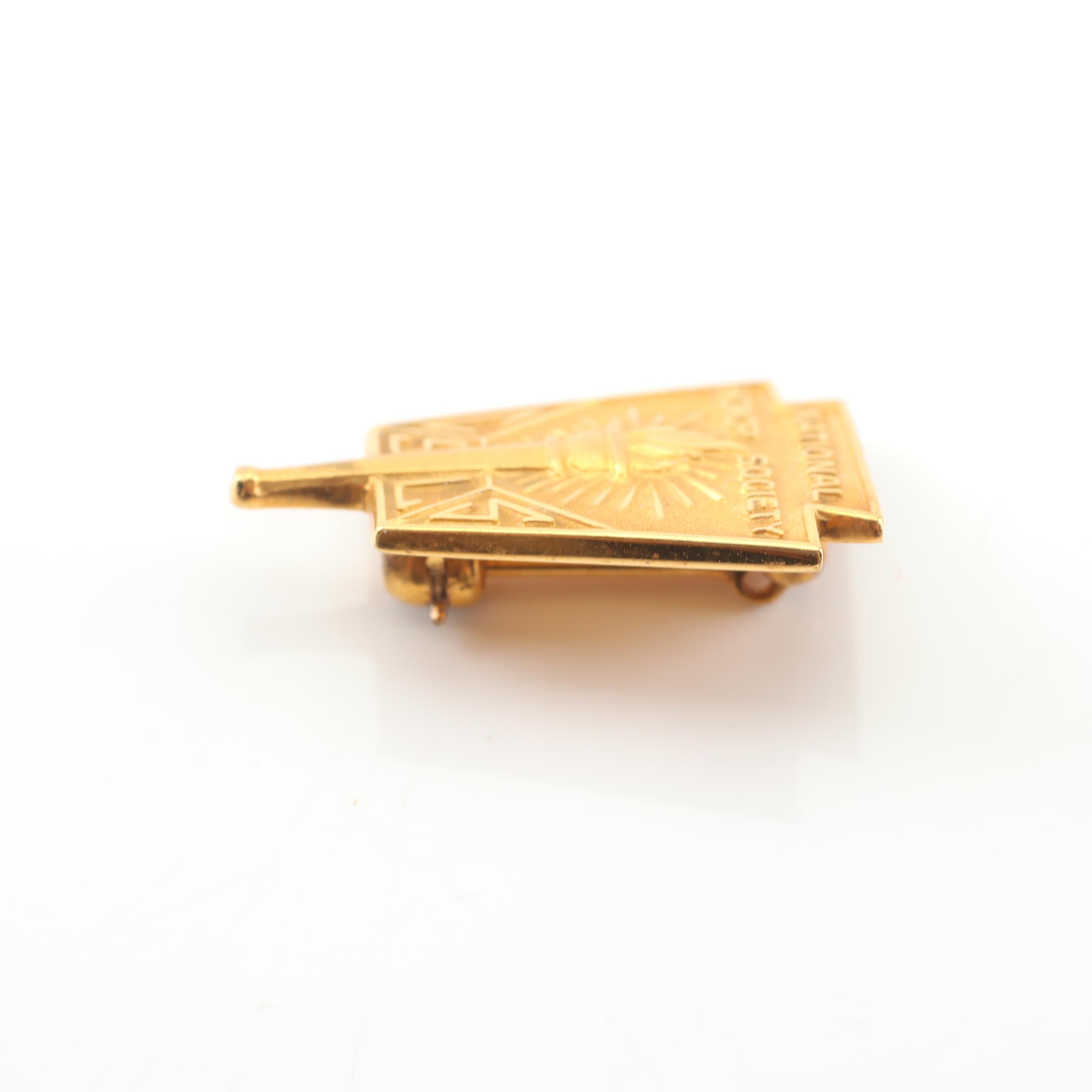 10K Yellow Gold National Honor Society Pin EBTH