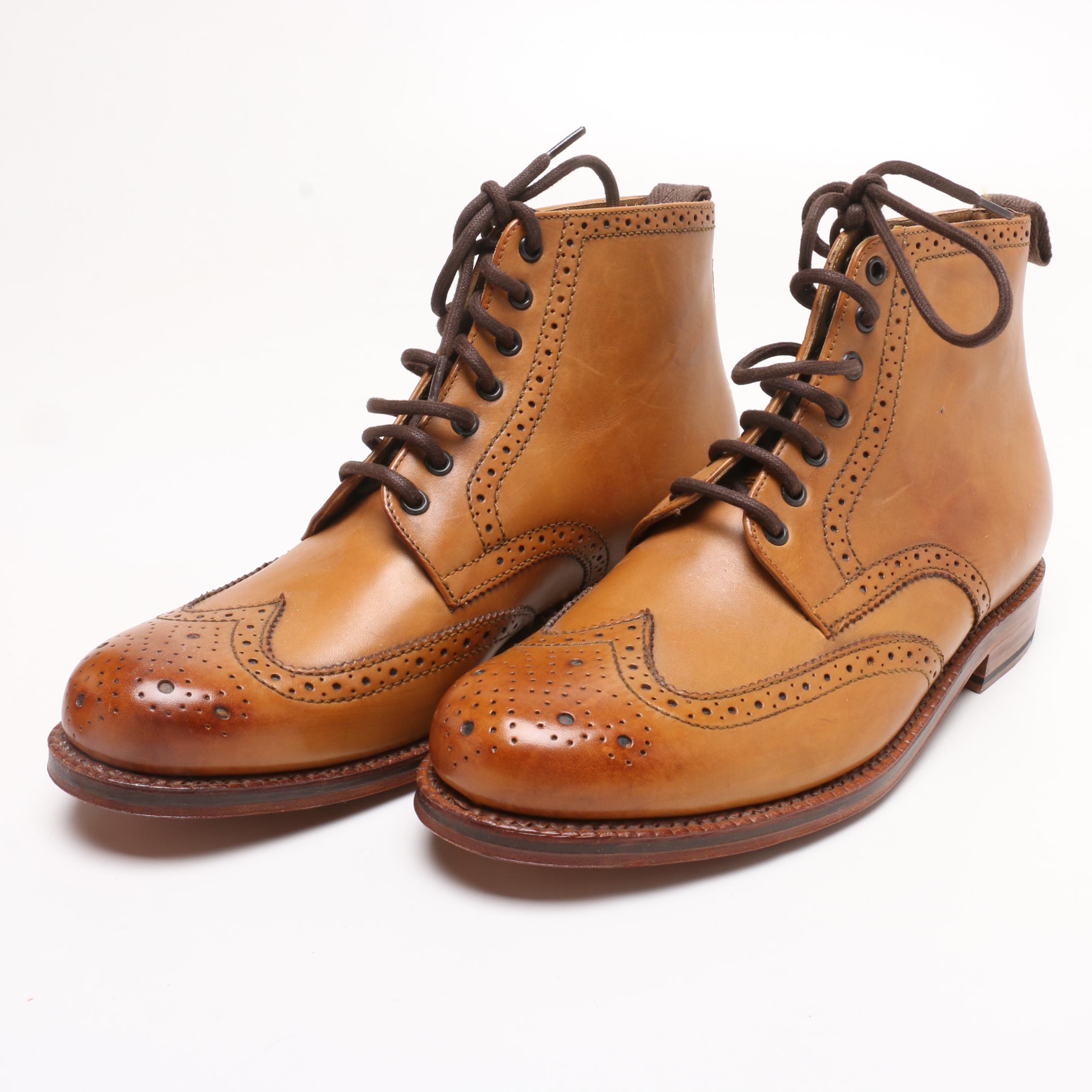 Men�s Grenson Leather Wingtip Boots and Clarks Orange