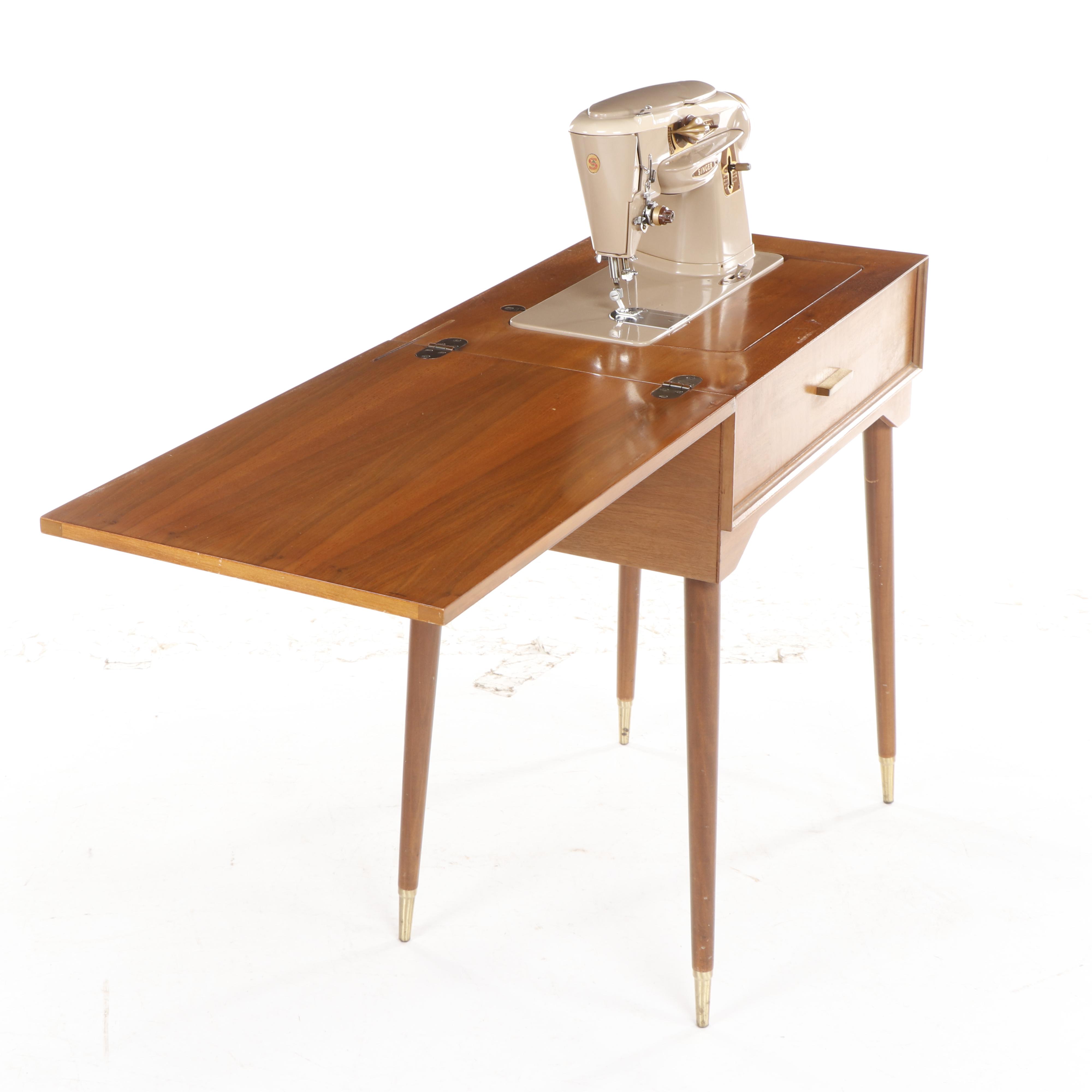 Mid Century Modern Singer 500A Sewing Machine in Table EBTH