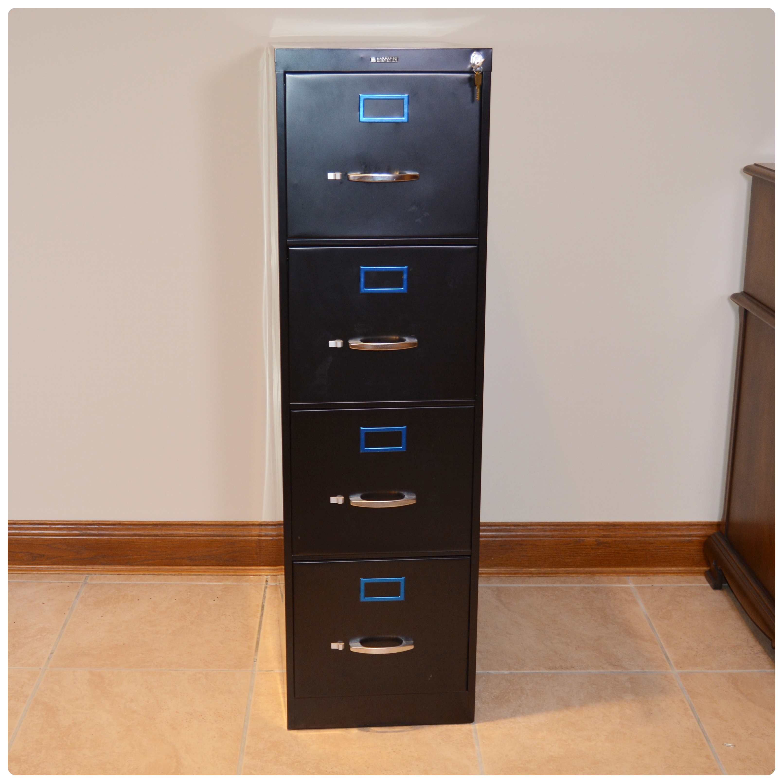 Anderson Hickey Metal Vertical File Cabinet Late 20th Century Ebth