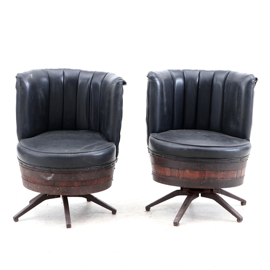 Jack Daniels Whisky Barrel Chairs Late 20th Century Ebth