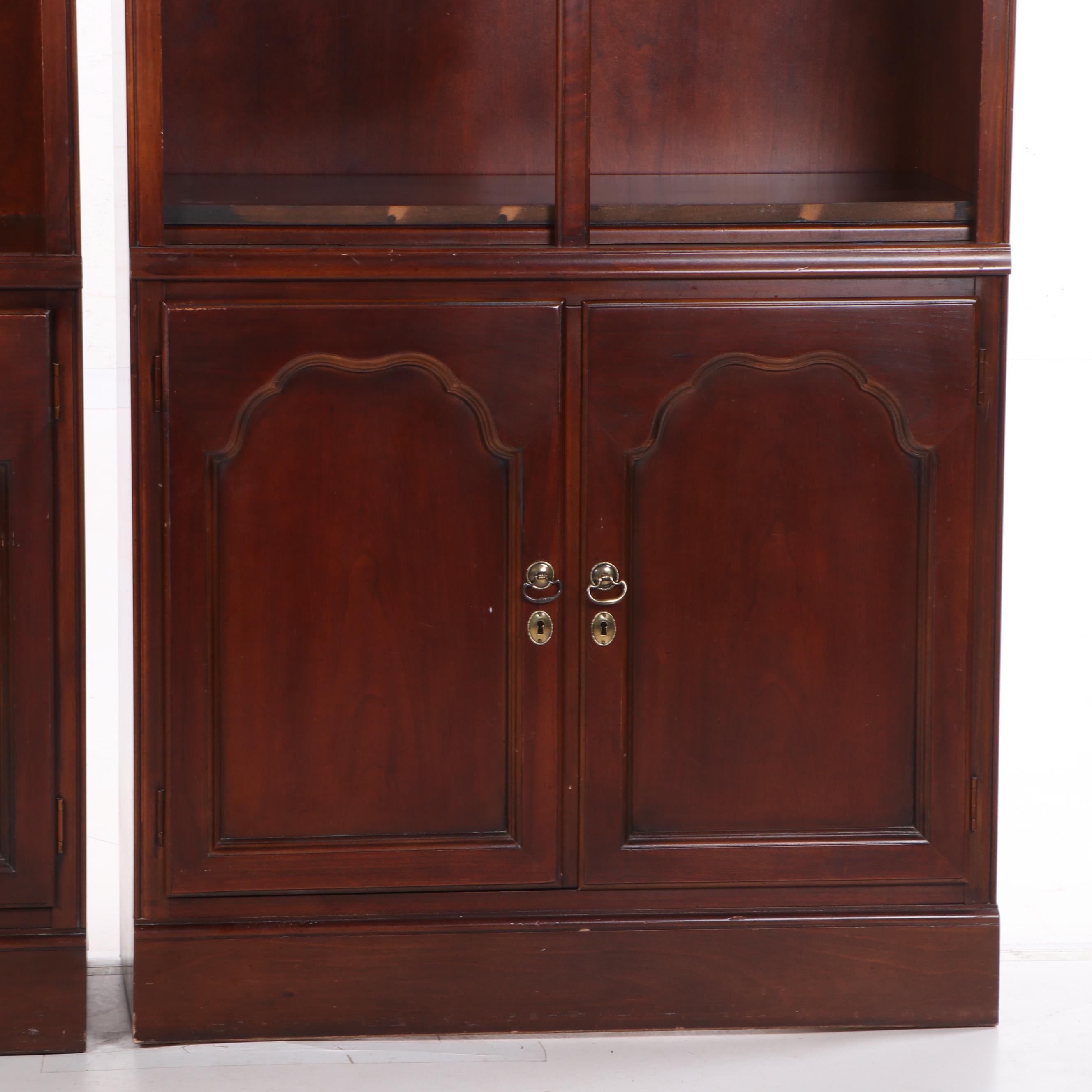 Drexel Heritage Carleton Cherry Cabinet Bookcases ...
