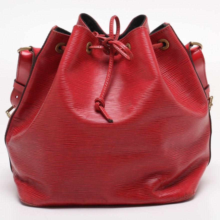 Louis Vuitton Red Epi Leather Petite Noe Bucket Bag | EBTH
