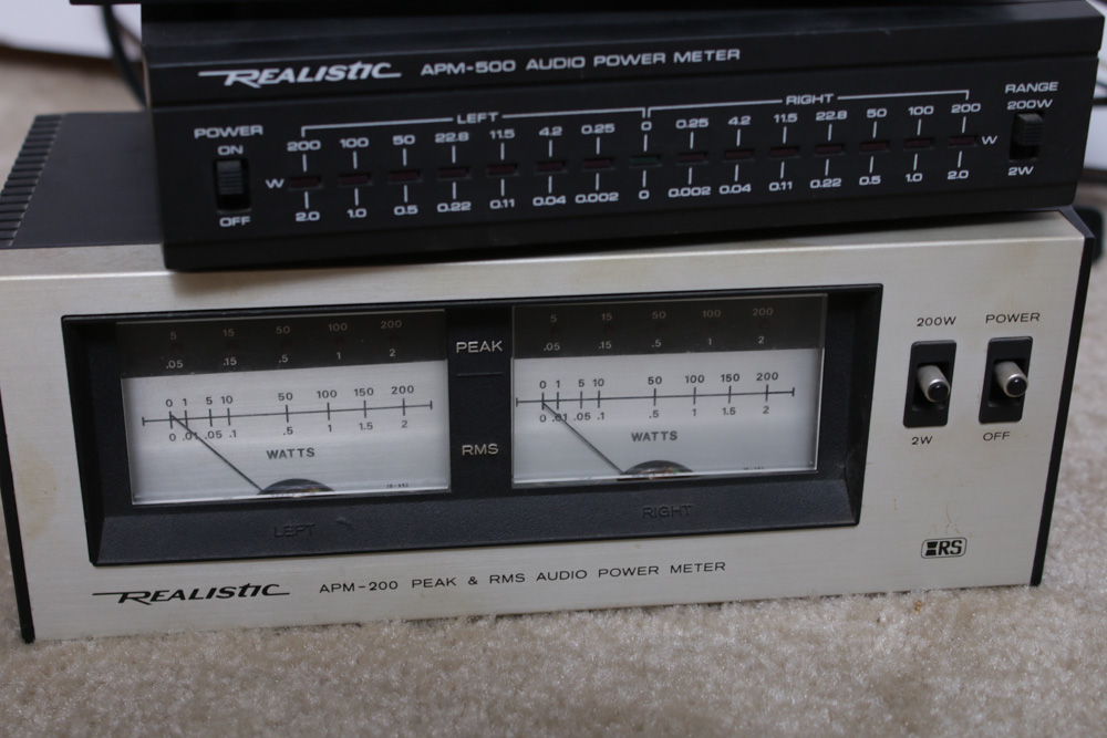 Realistic Audio Power Meters, Speaker Switch and Tape Control Center EBTH