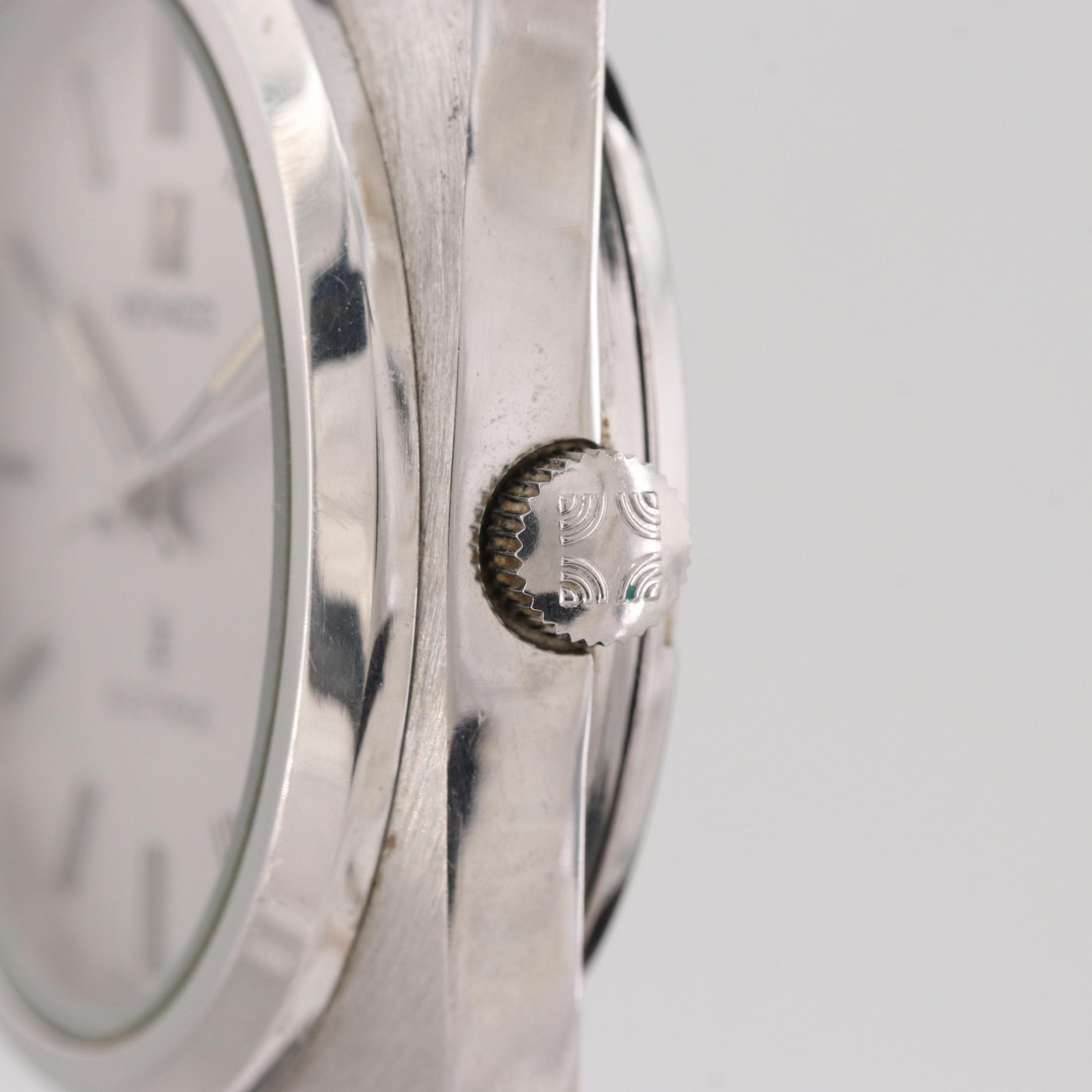 Vintage Movado Zenith Tuning Fork Electric Stainless Steel Wristwatch