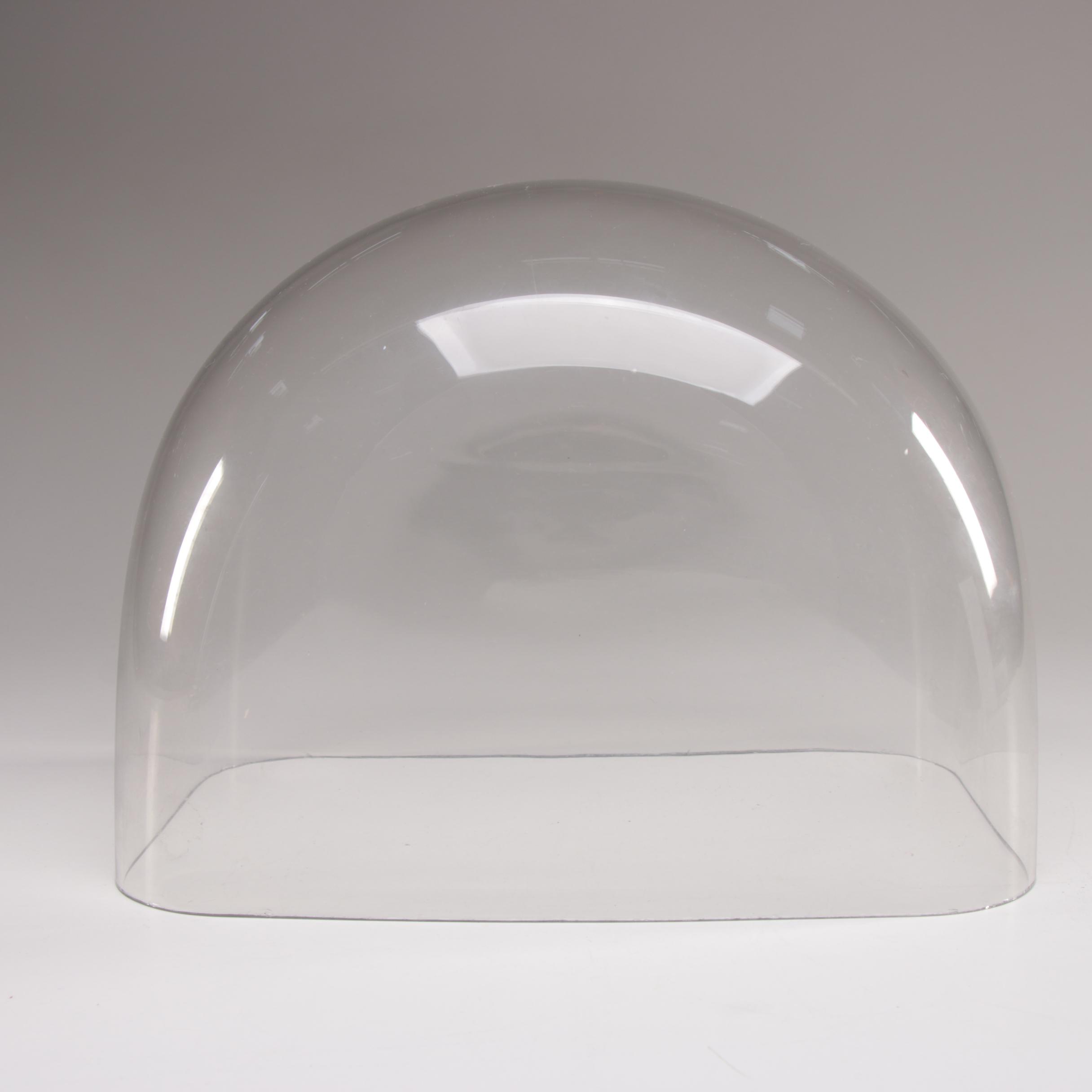 Glass Dome Display Case with Footed Wood Base EBTH