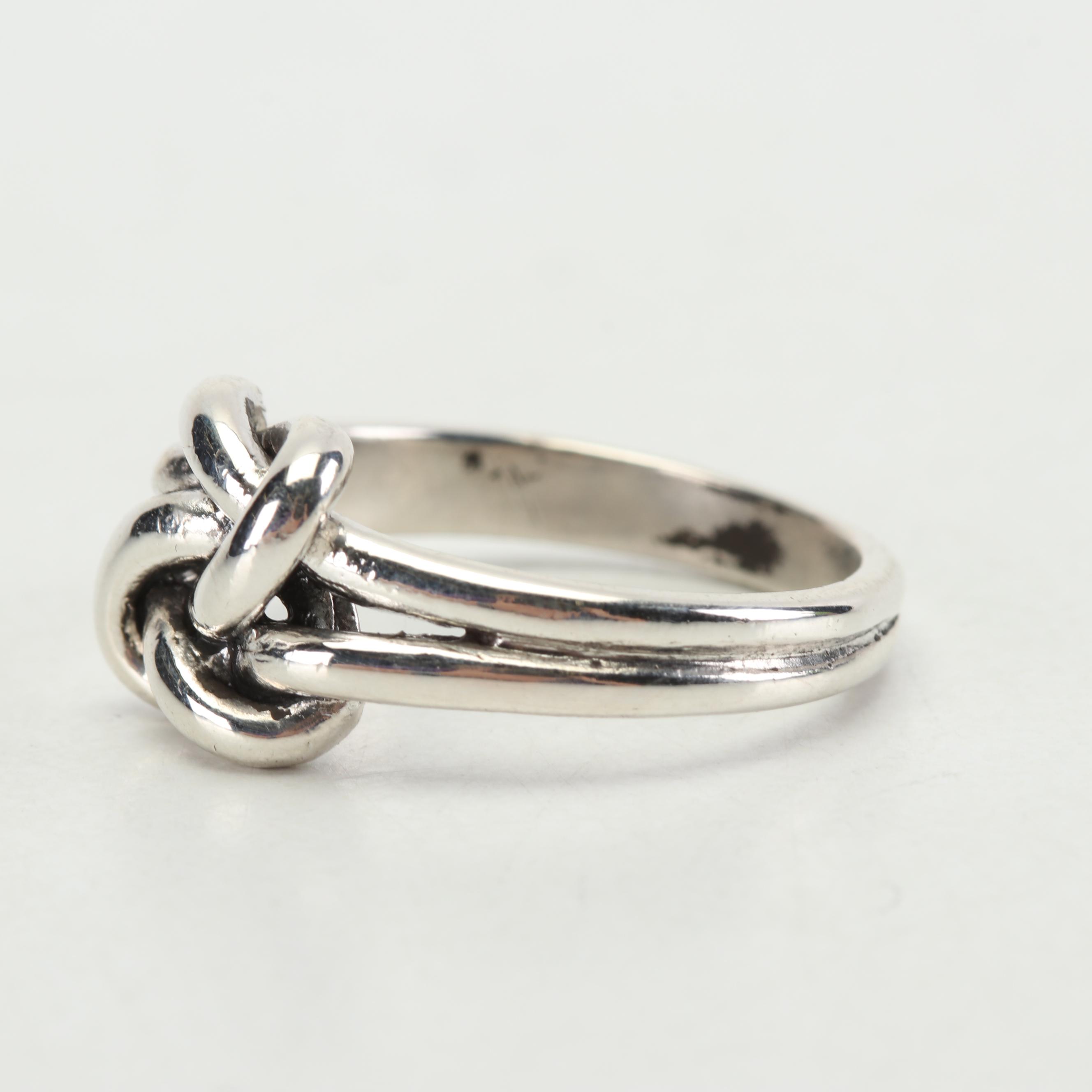 James Avery Sterling Silver "Lovers Knot" Ring EBTH