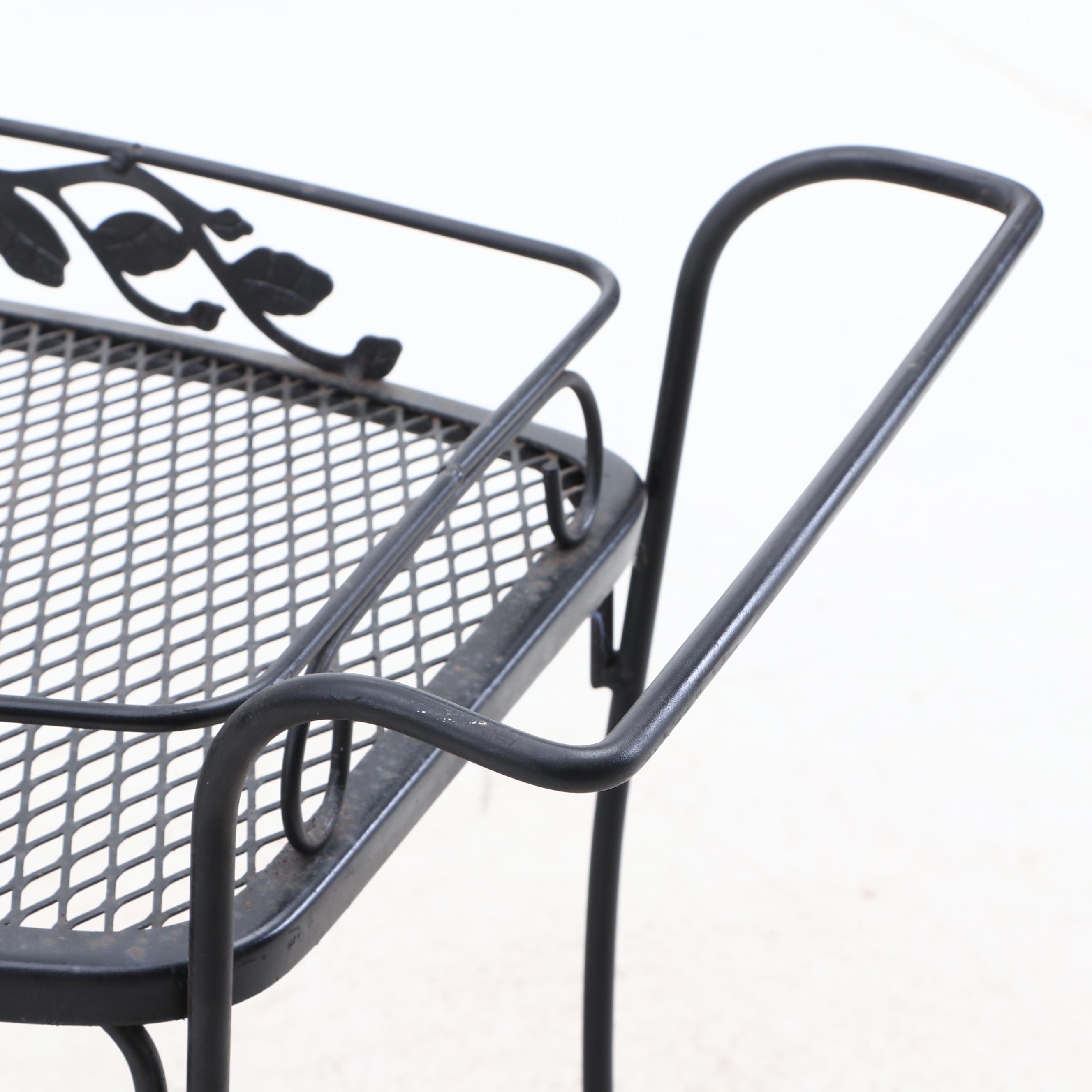 Wrought Iron Patio Bar Cart EBTH