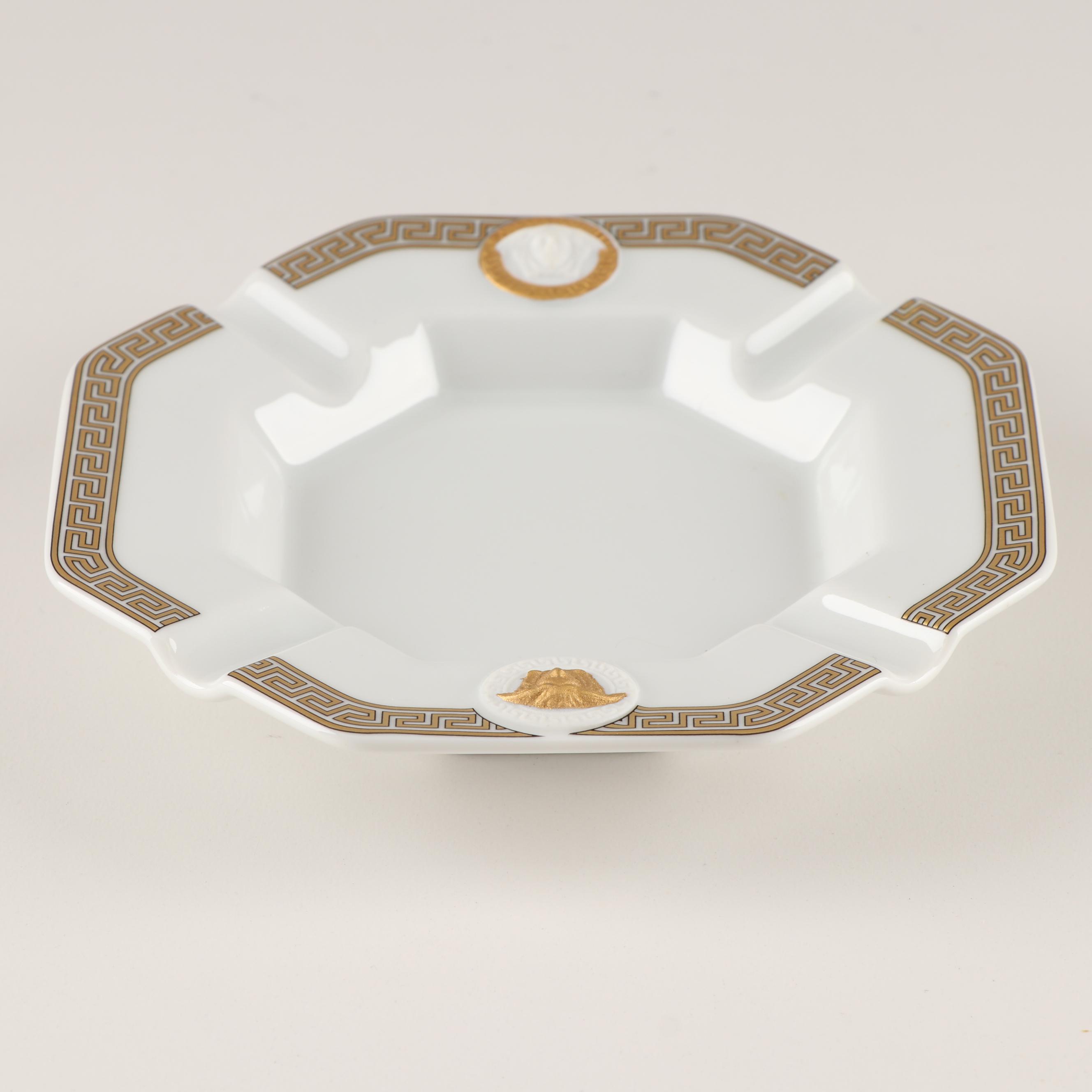 Versace for Rosenthal White" Ashtray EBTH