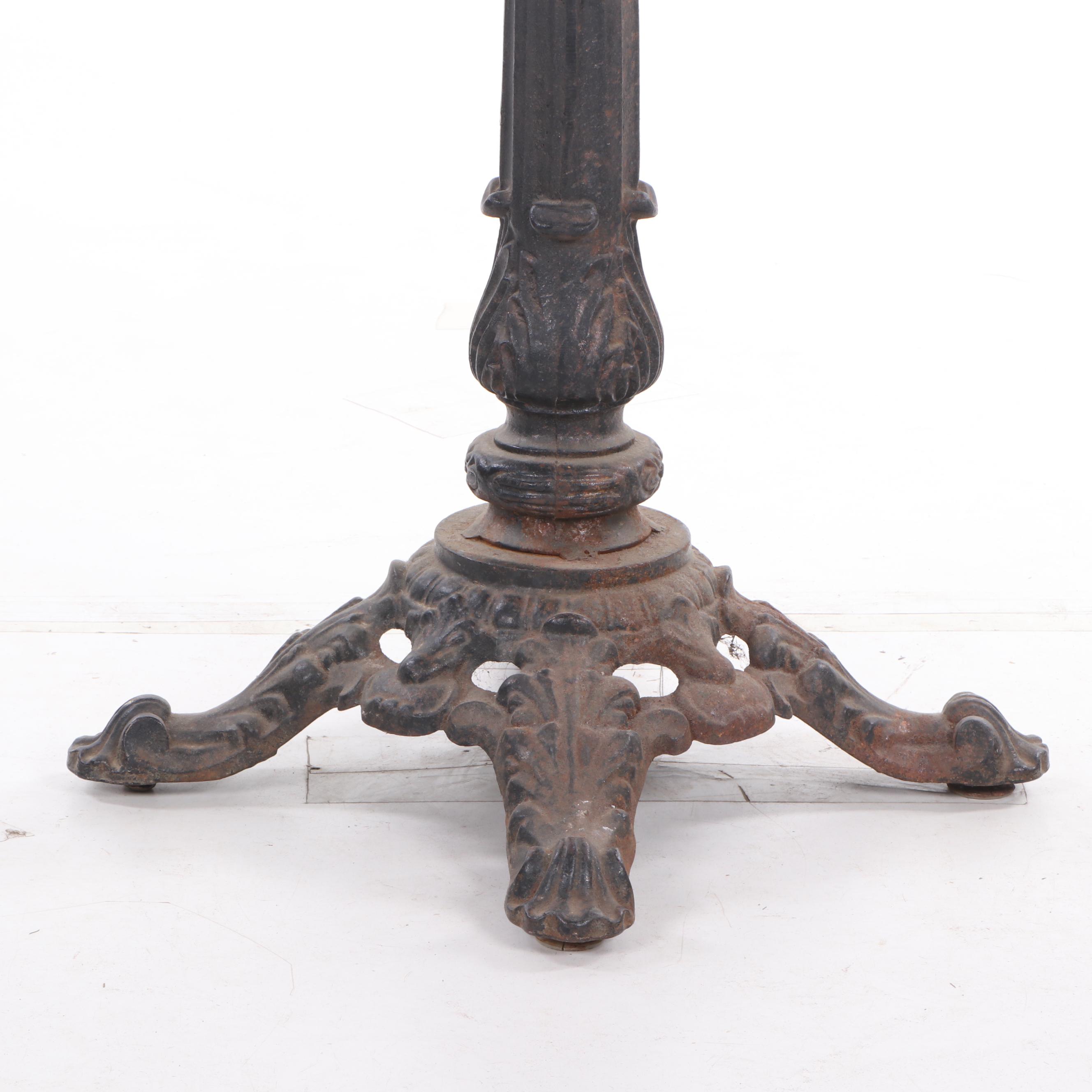 Victorian Cast Iron Pedestal Table Base, Antique EBTH