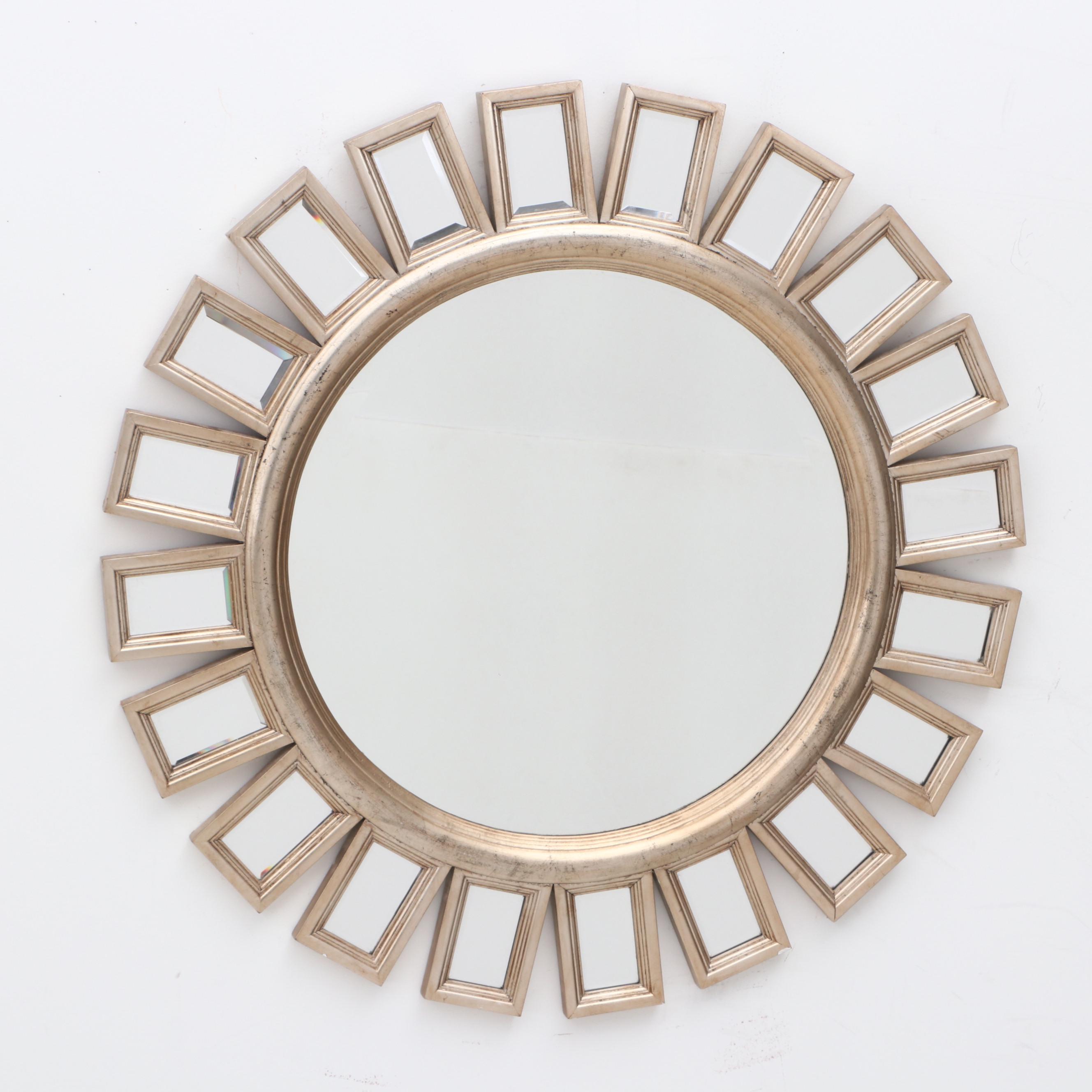 Z Gallerie "Devon Silver" Sunburst Beveled Mirror EBTH