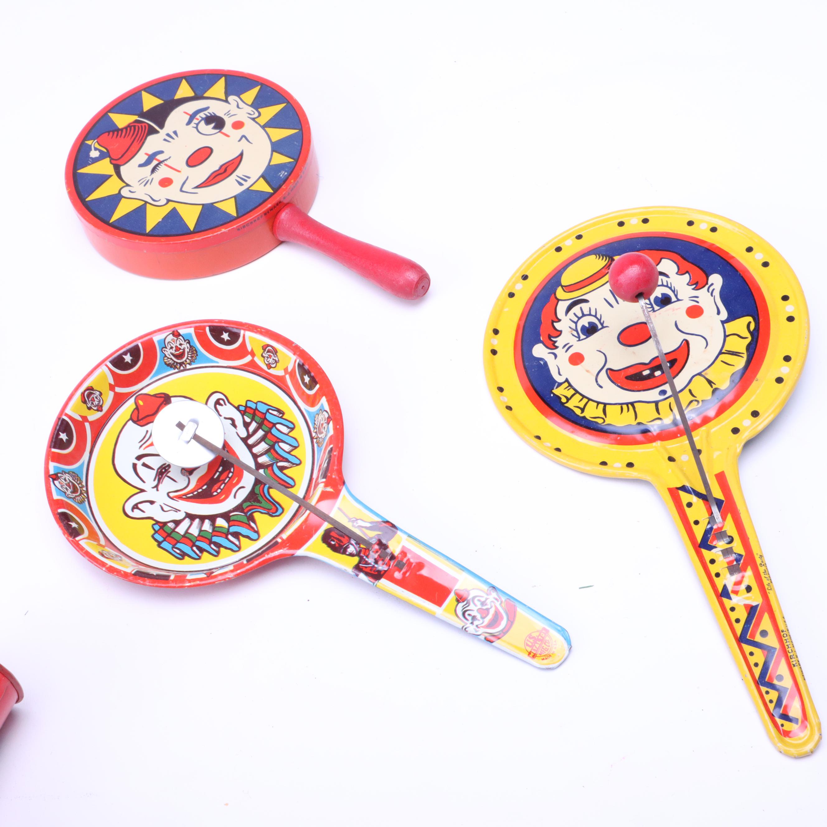 Vintage Tin Party Noisemakers EBTH