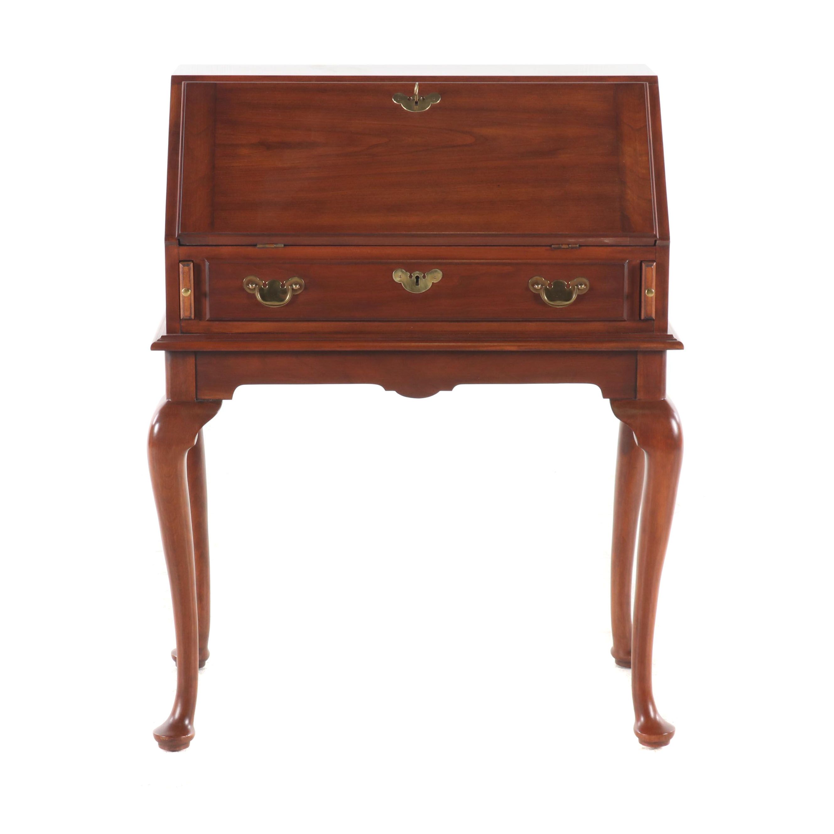 Henkel Harris Cherry Lady Astor Slant Front Secretary Desk Ebth