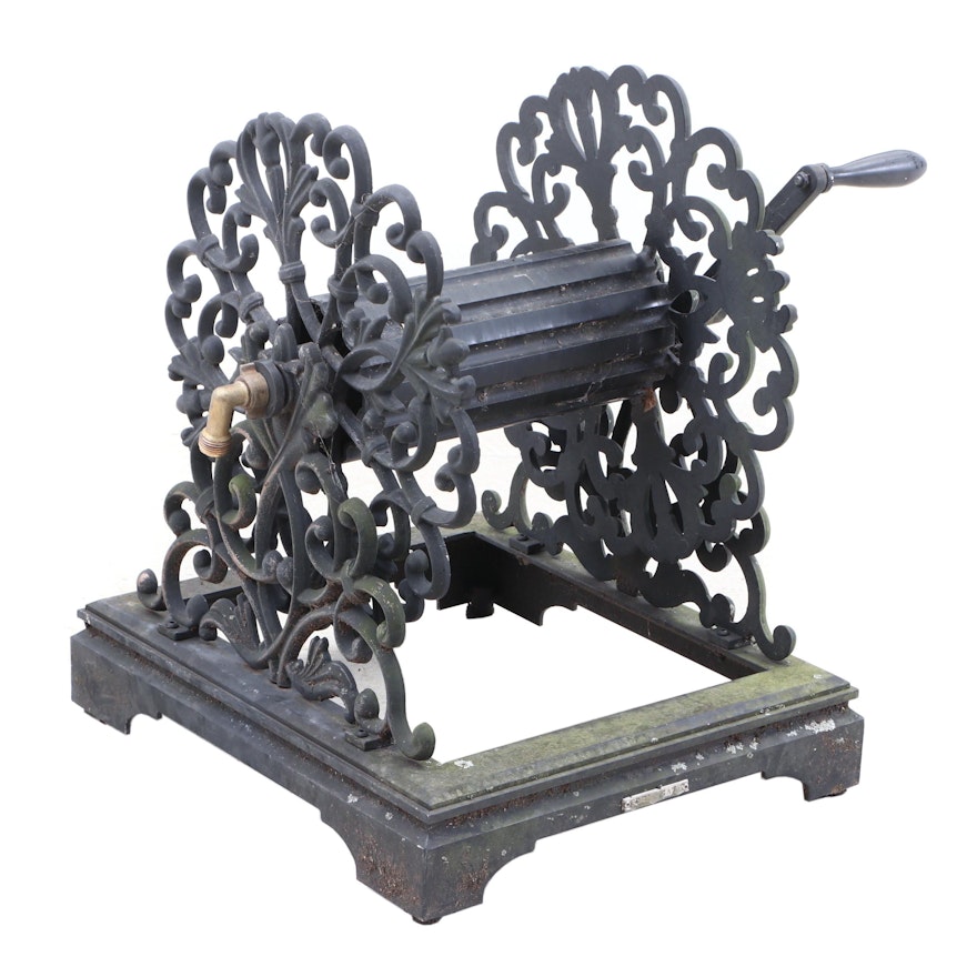 Cast Iron Decorative Garden Hose Reel Ebth