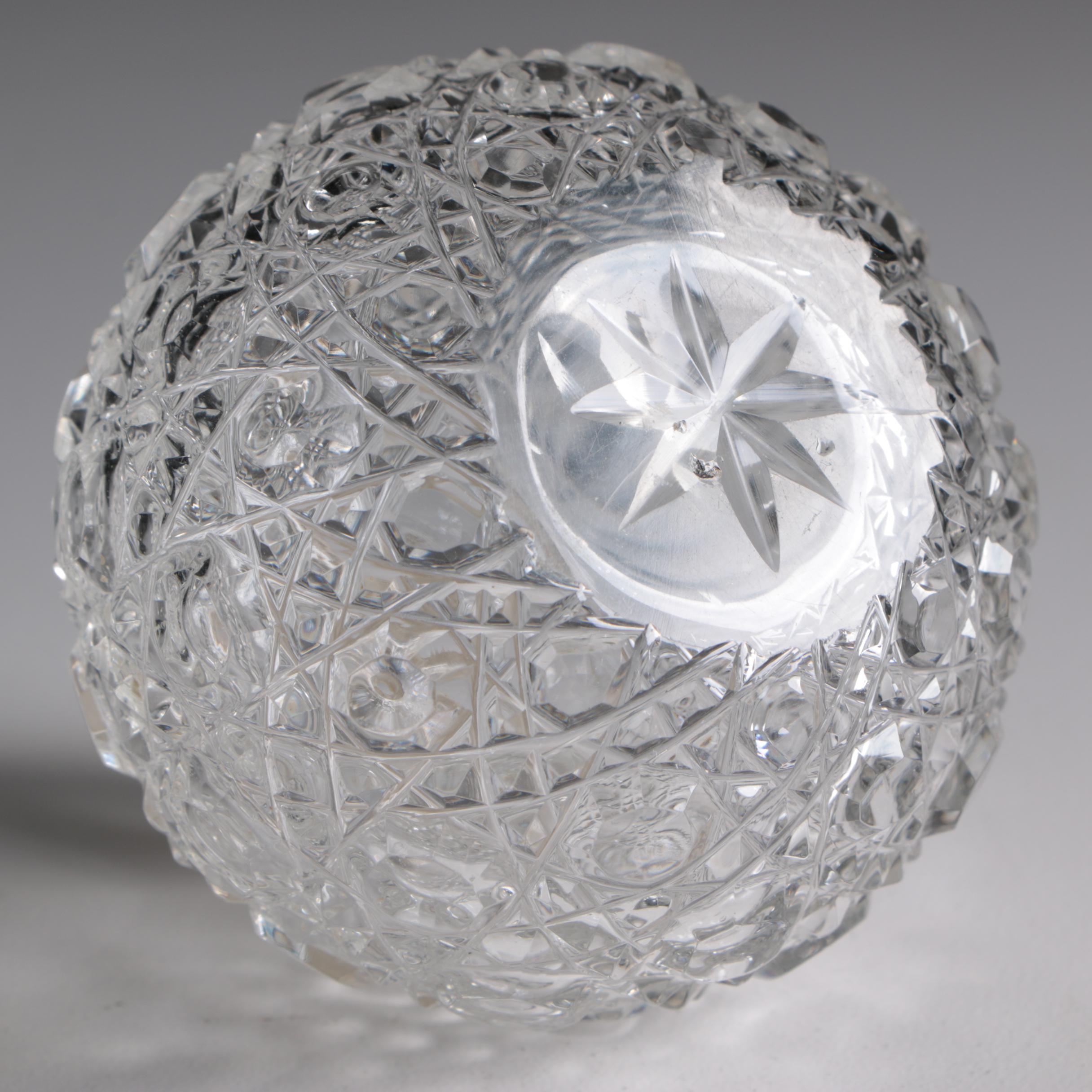 Randahl Sterling Silver Tray and Cut Glass with Sterling ...