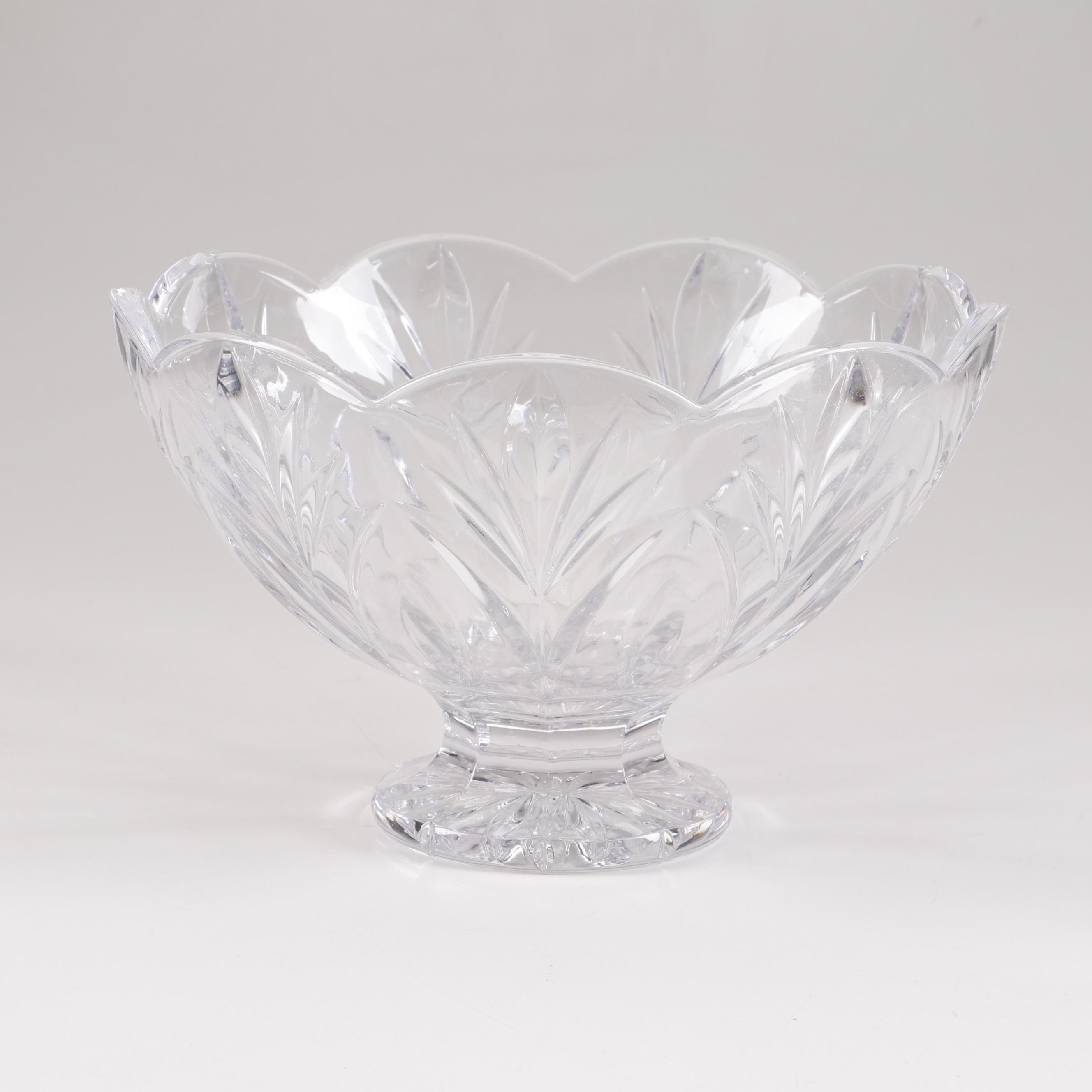 Waterford Crystal Pedestal Fruit Bowl, Creamer, and Sugar Bowl Set EBTH