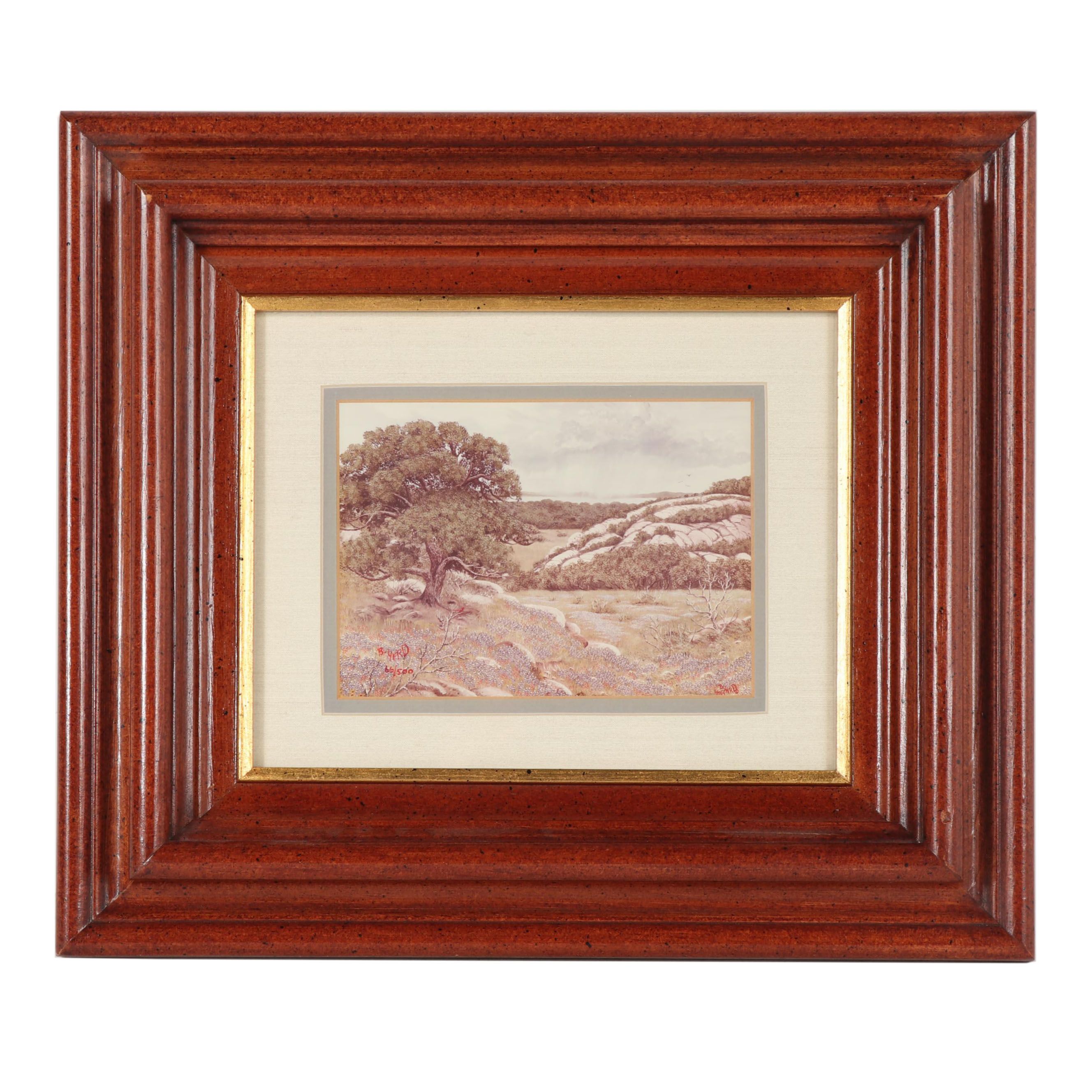 B. Herd Offset Lithograph "Near Buchannan Lake" | EBTH