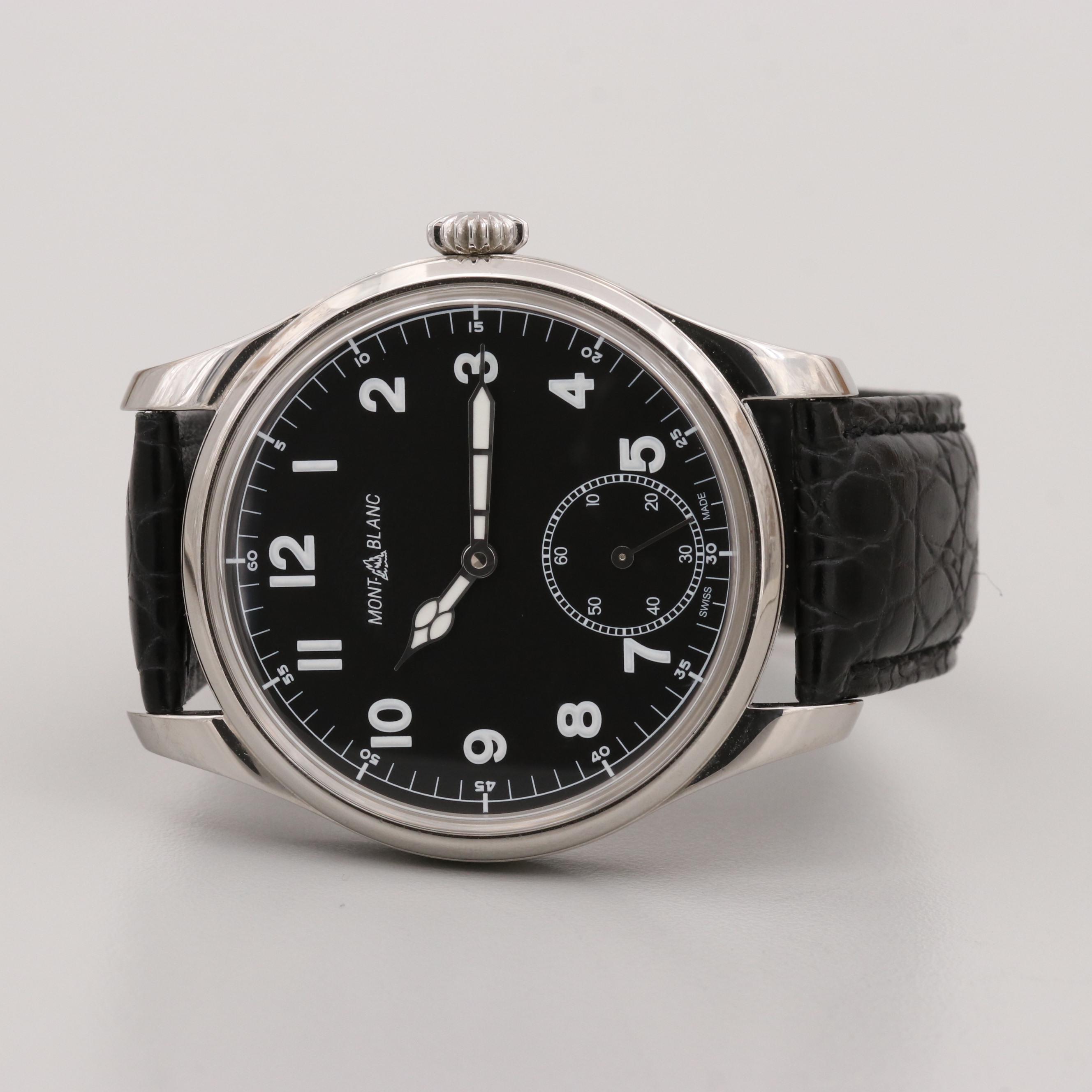 Montblanc 1858 Manual Small Seconds Stem Wind Wristwatch EBTH