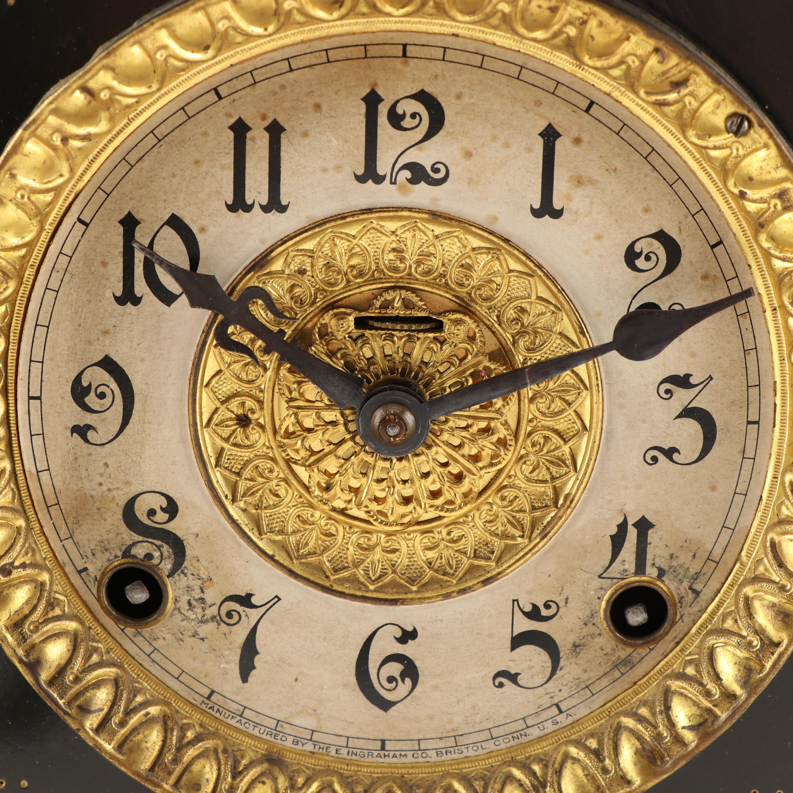 E. Ingraham "Adrian" Adamantine Mantel Clock, Early 20th Century EBTH