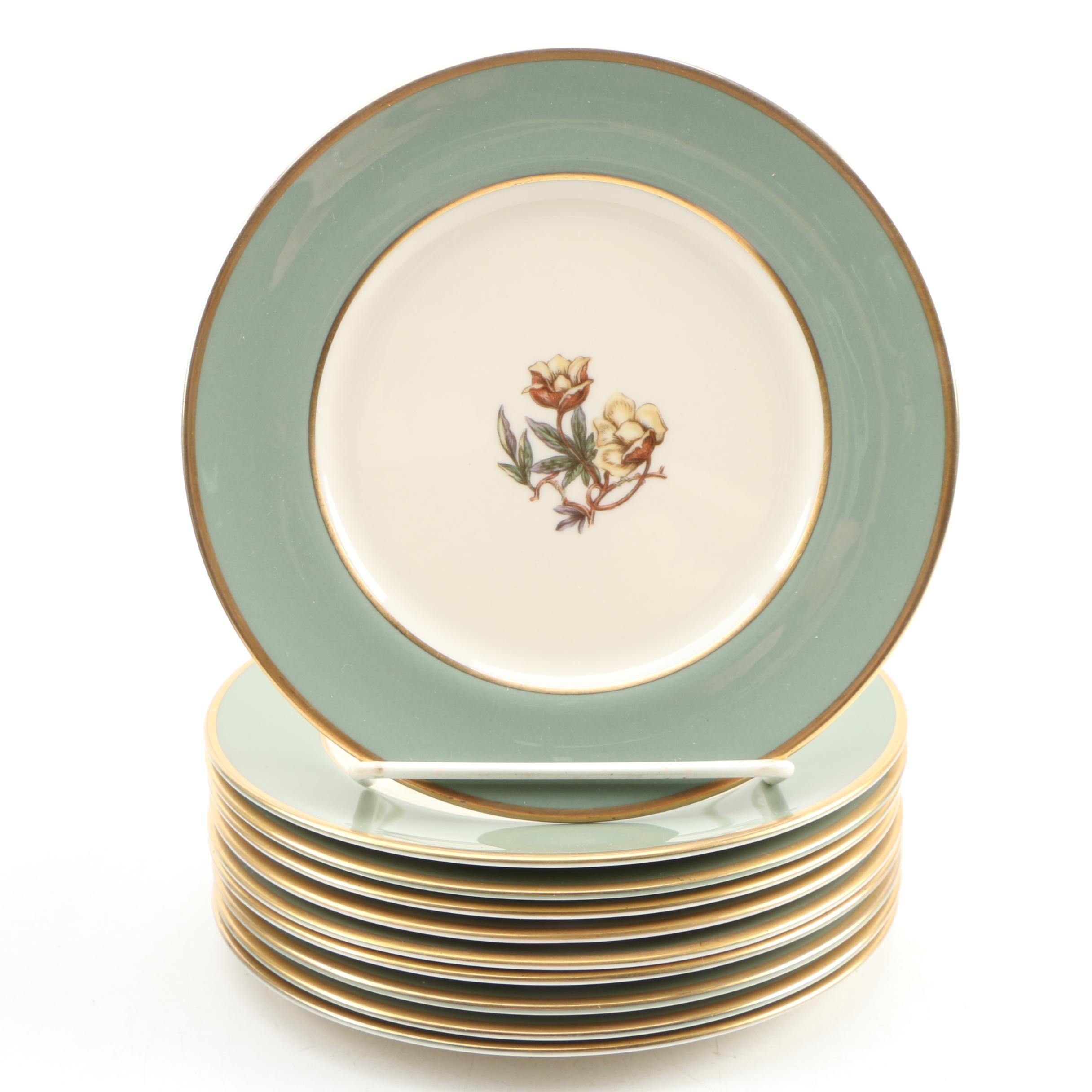 Flintridge "Avalon Sage Green" Porcelain Dinnerware for Ten, Circa 1959