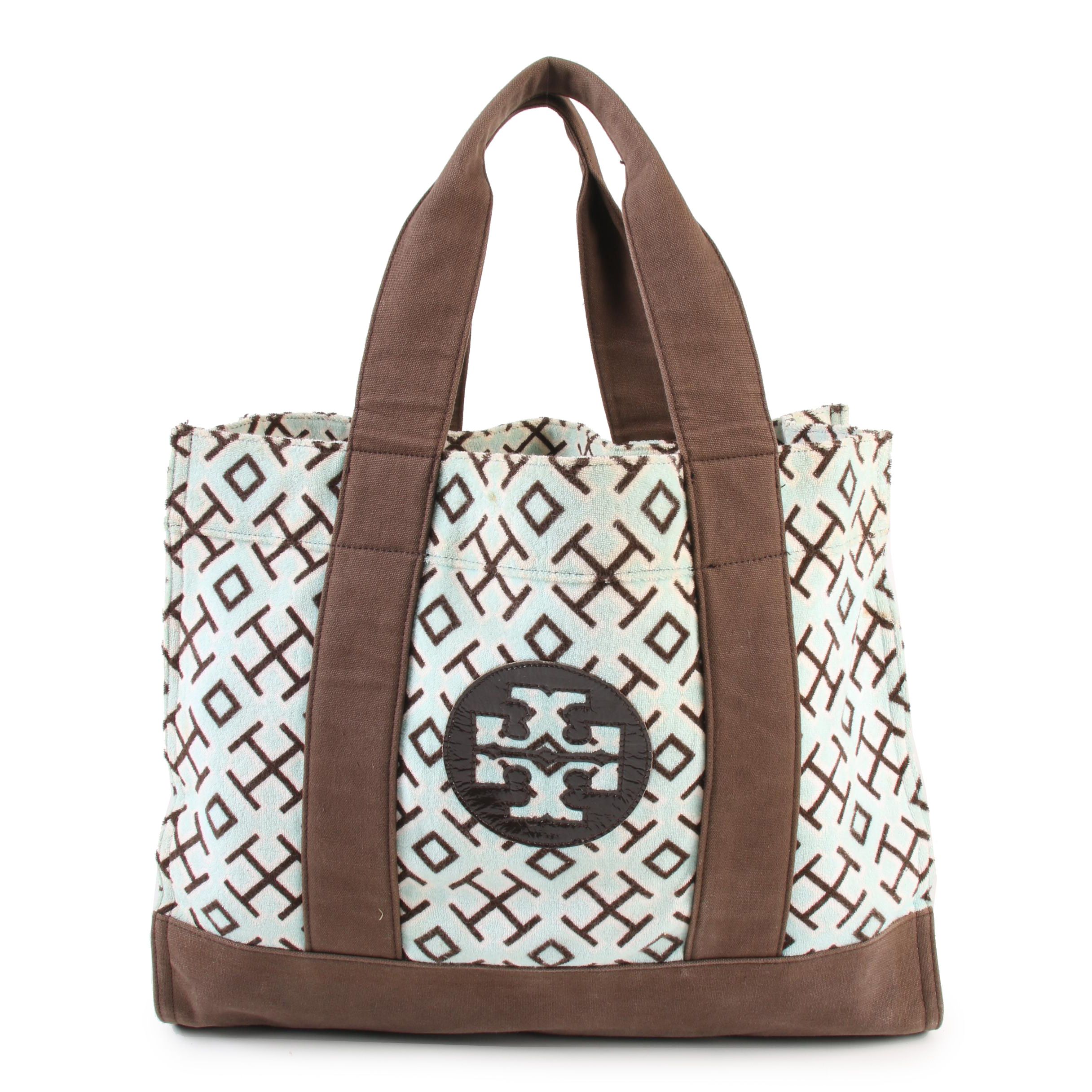 tory burch canvas beach bag