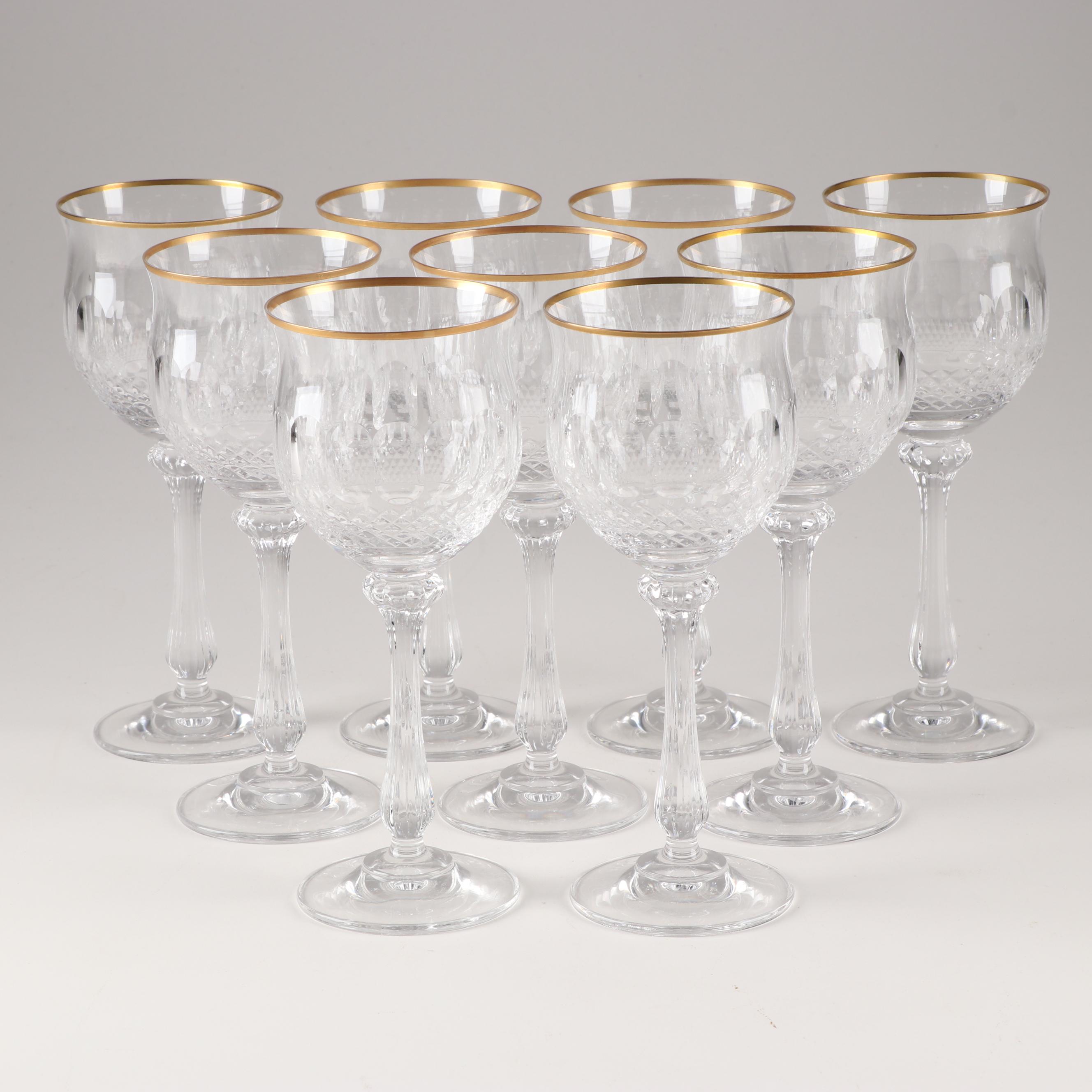 Gold Rimmed Crystal Stemware EBTH