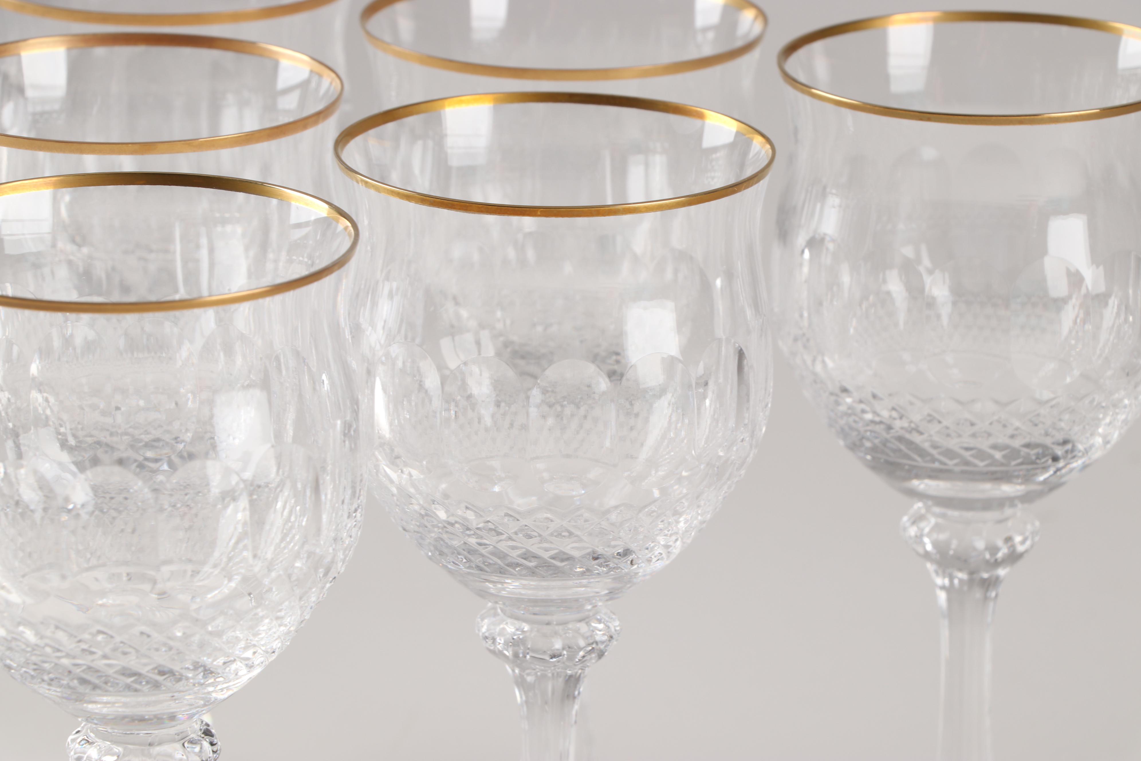Gold Rimmed Crystal Stemware EBTH
