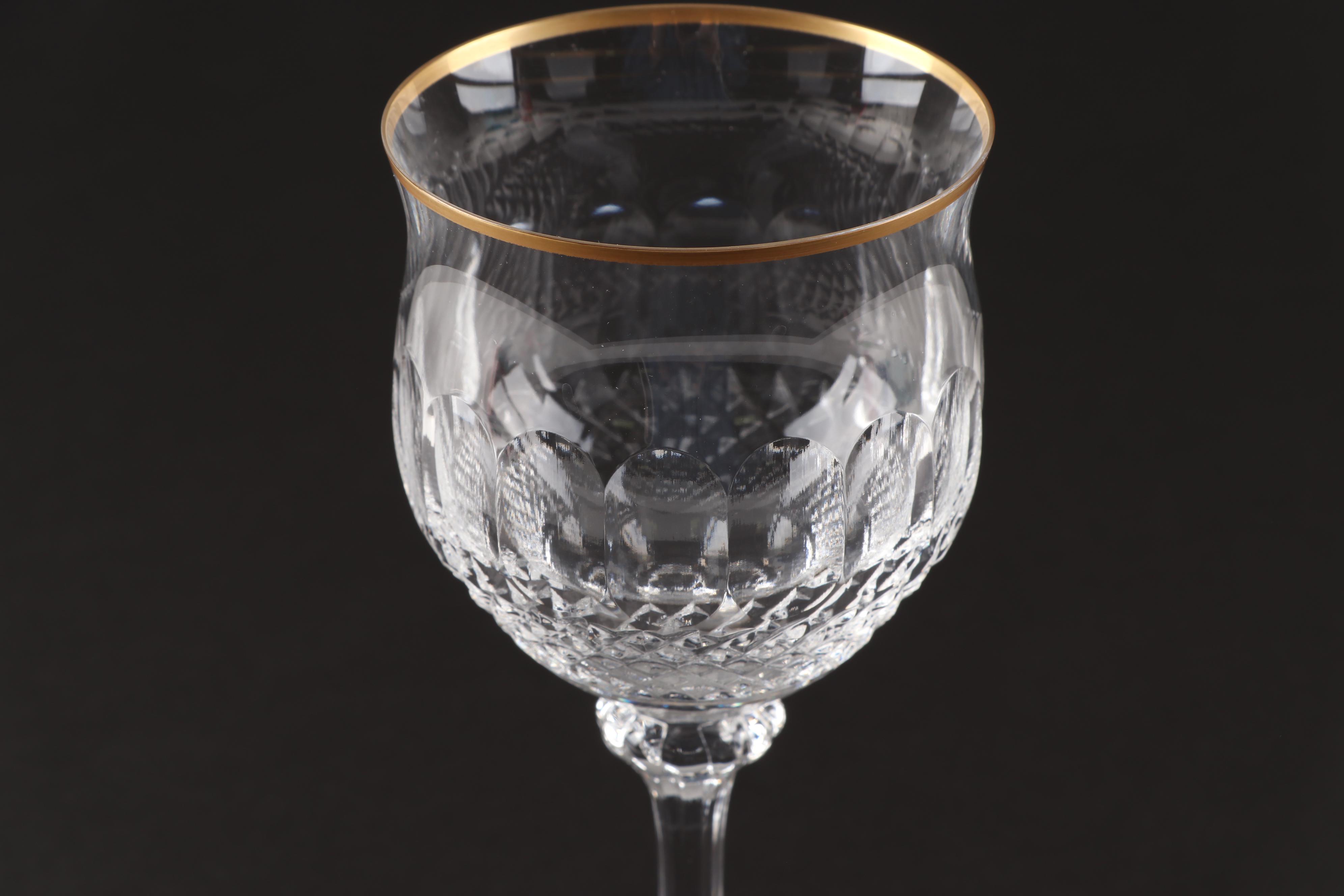 Gold Rimmed Crystal Stemware EBTH