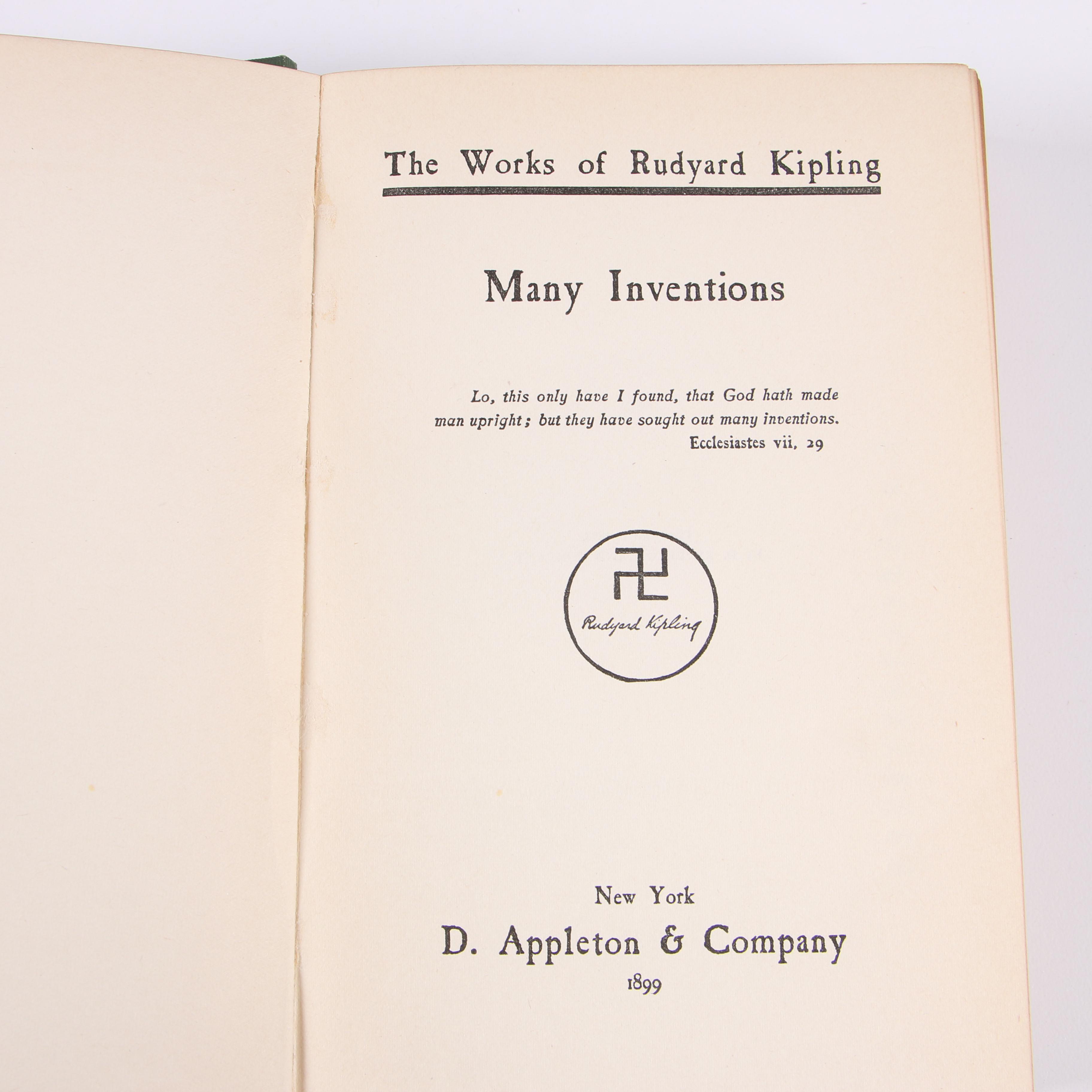 1899 "The Works of Rudyard Kipling" Authorized Edition 13 Volume Set EBTH